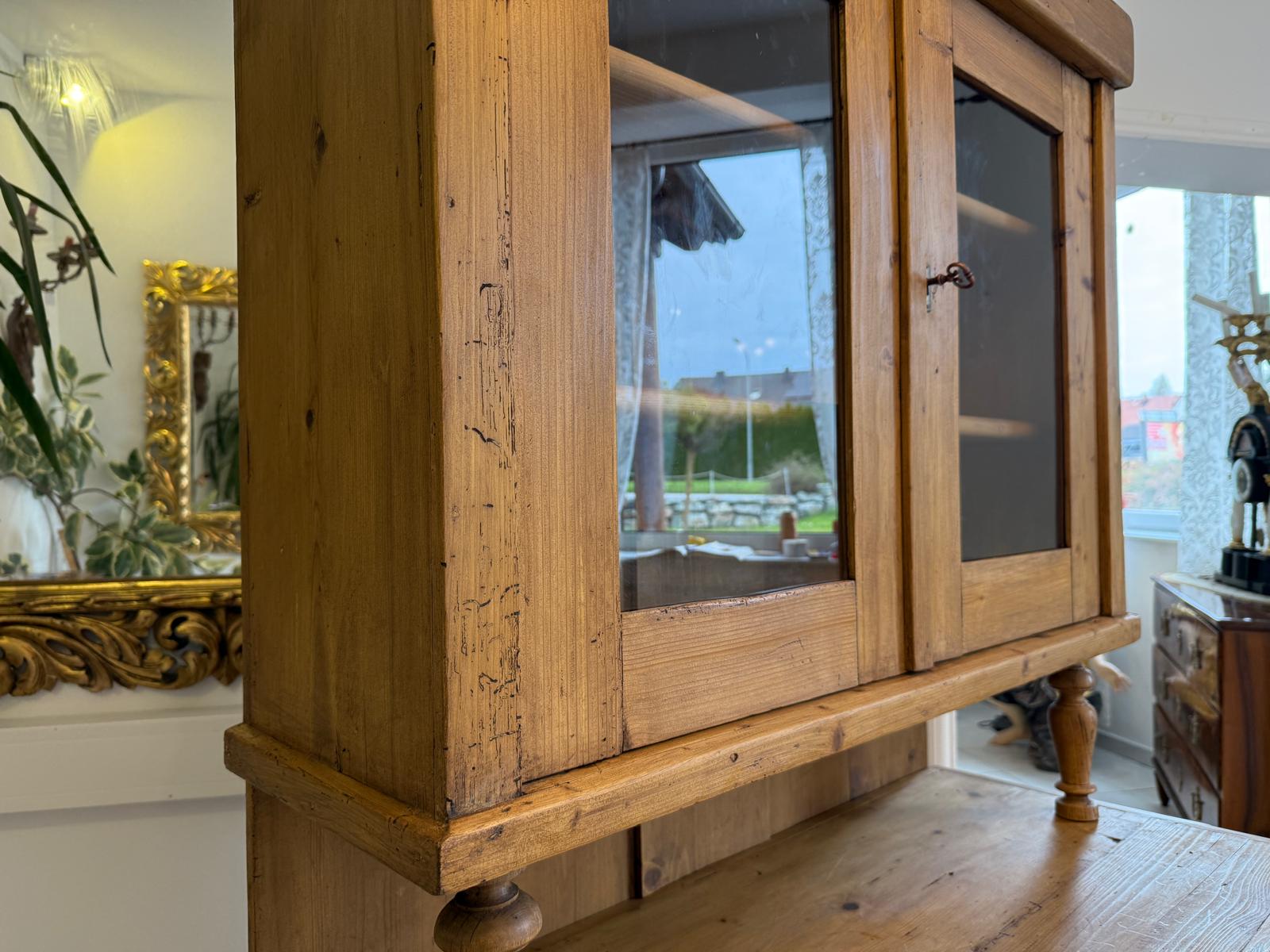 Jugendstil Küchenschrank Naturholz Fichtenholz Kredenz UrigG2137