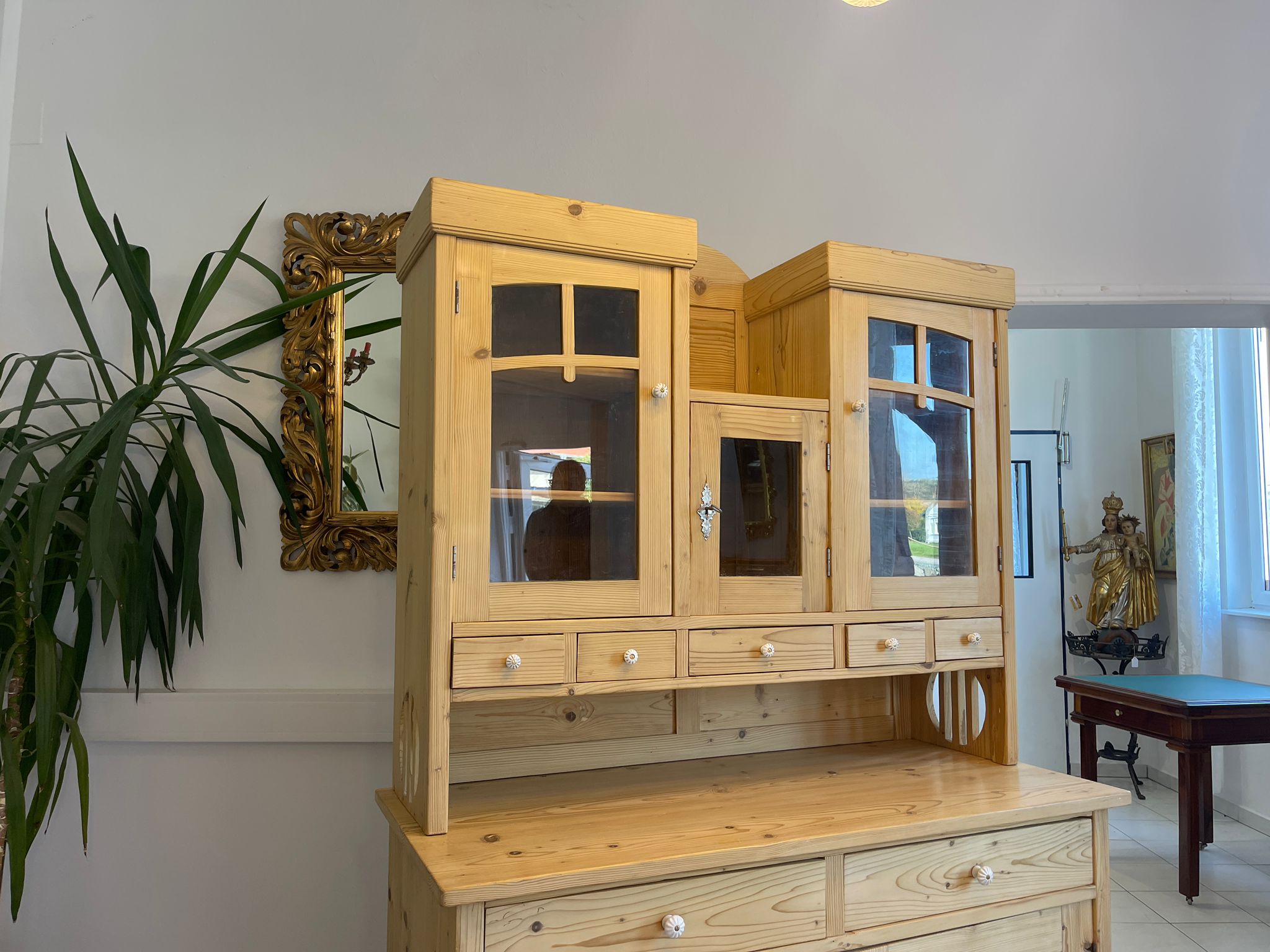 69f94895-b59d-4496-8eb5-22d67fcc6216 Jugendstil Küchenbuffet Küchenschrank Küchenkredenz A4899