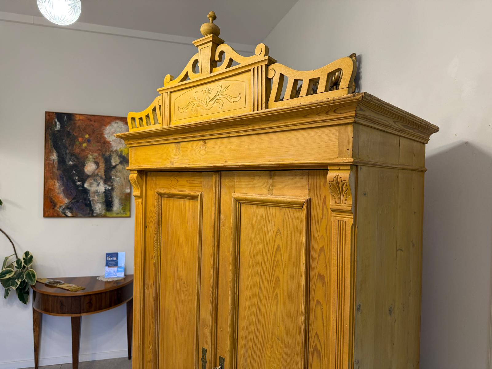 Gründerzeit Bauernschrank Bauernkasten Garderobenschrank Weichholz G2400