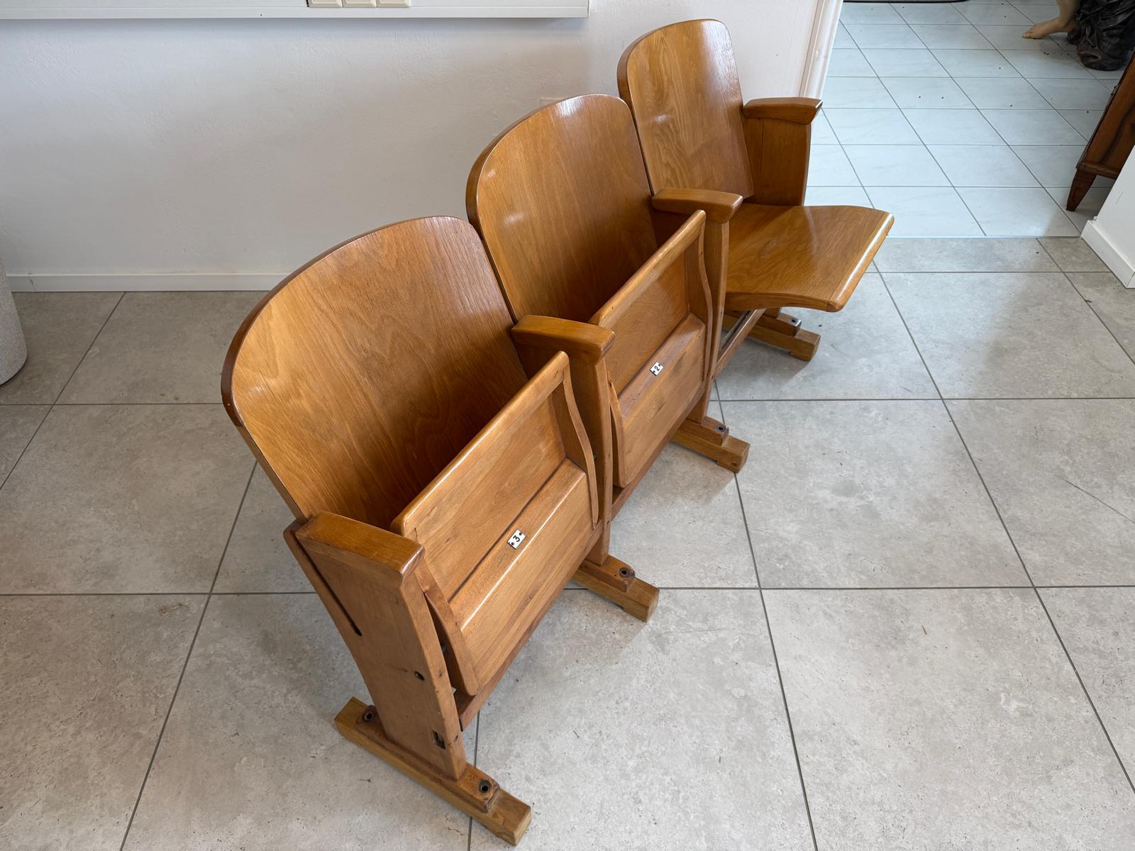 Originale Kinostuhlreihe Kinosessel 3er Set Klappstuhl D2628