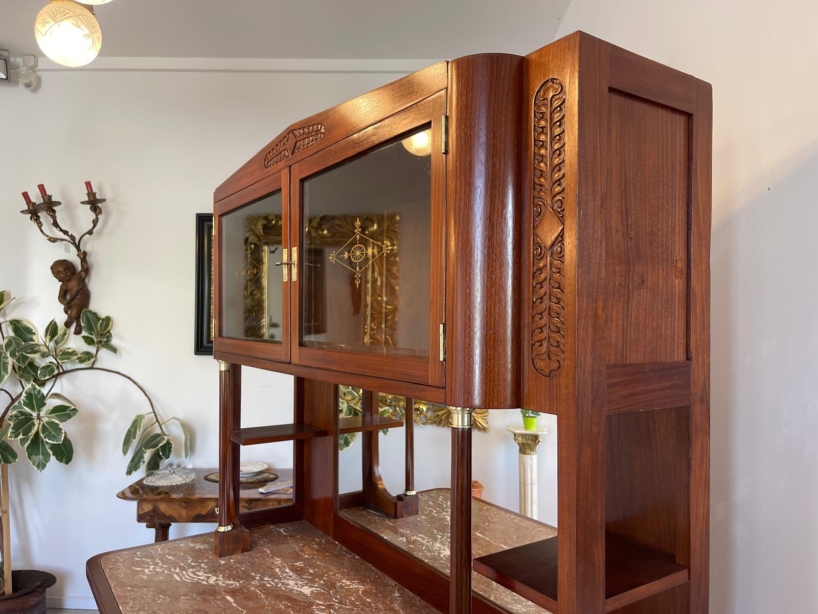 SALE Restauriertes Jugendstil Aufsatzbuffet Etagere Bücherschrank Traum Antiquität G1639
