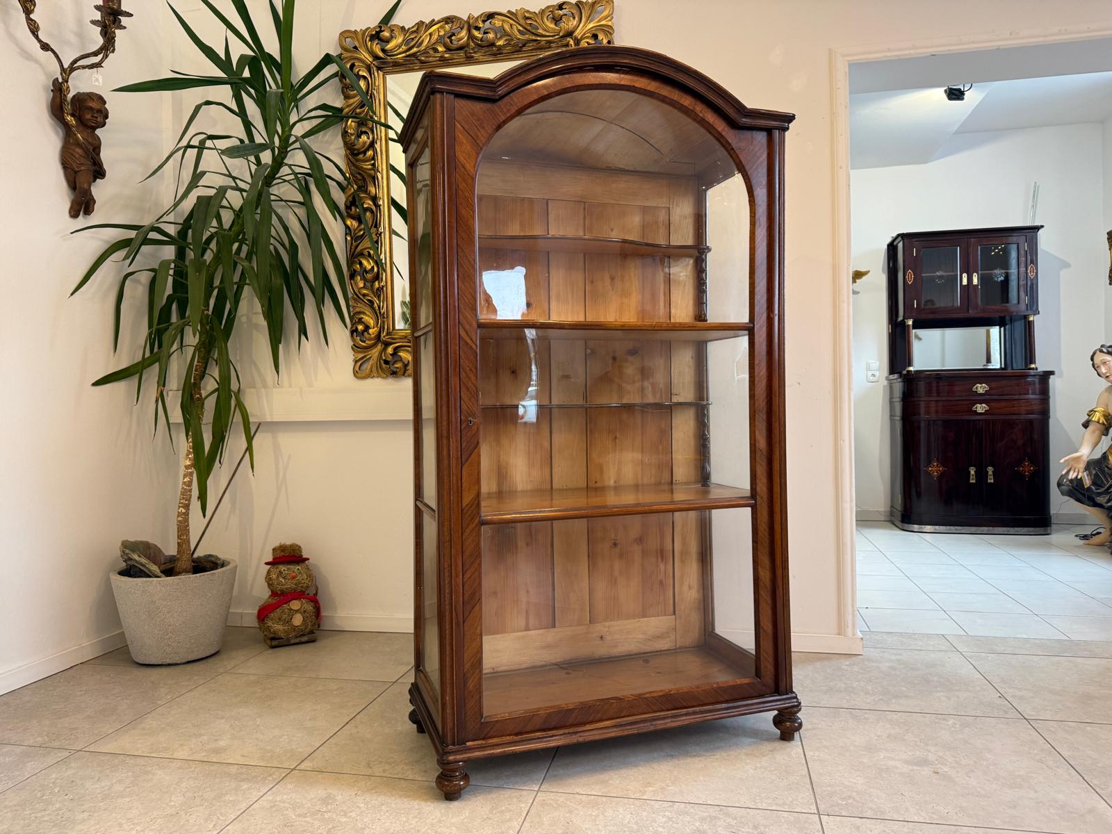 SALE Originale Spätbiedermeier Vitrine Bücherschrank Sammlervitrine Antiquität D1028