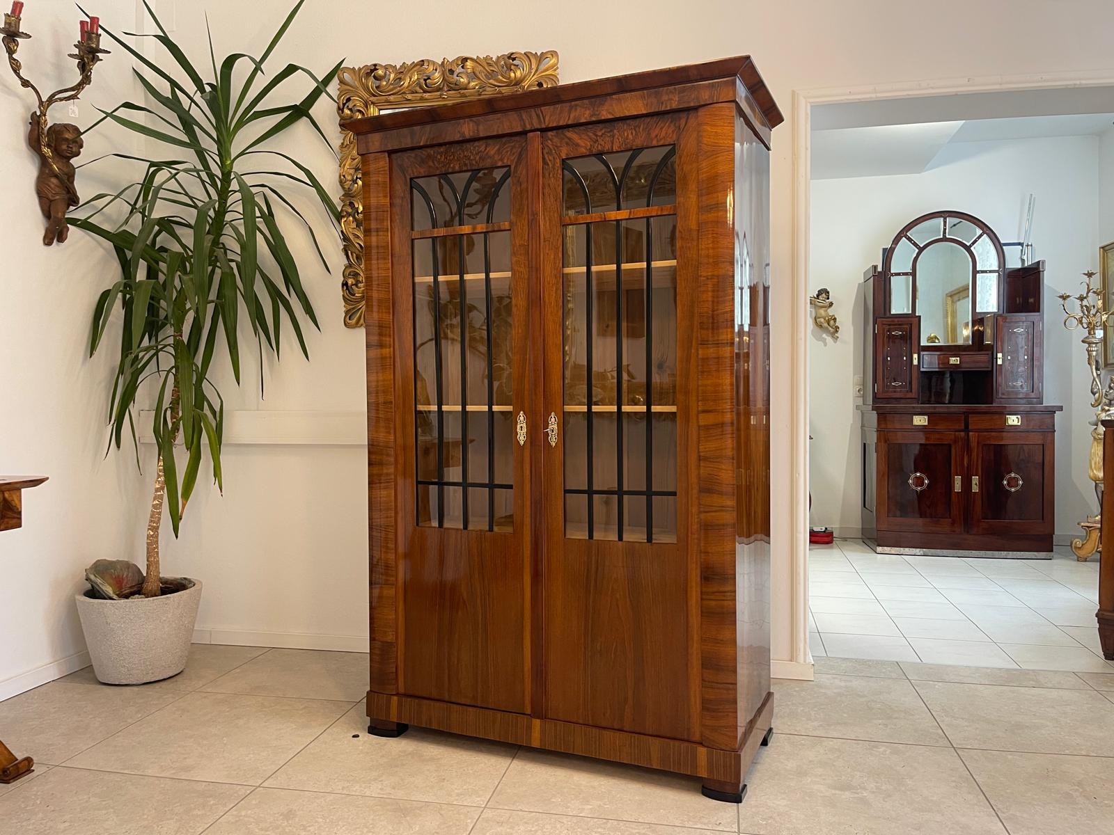 SALE Restaurierte Biedermeier Vitrine Bücherschrank Glasschrank ANTIQUITÄT G1510