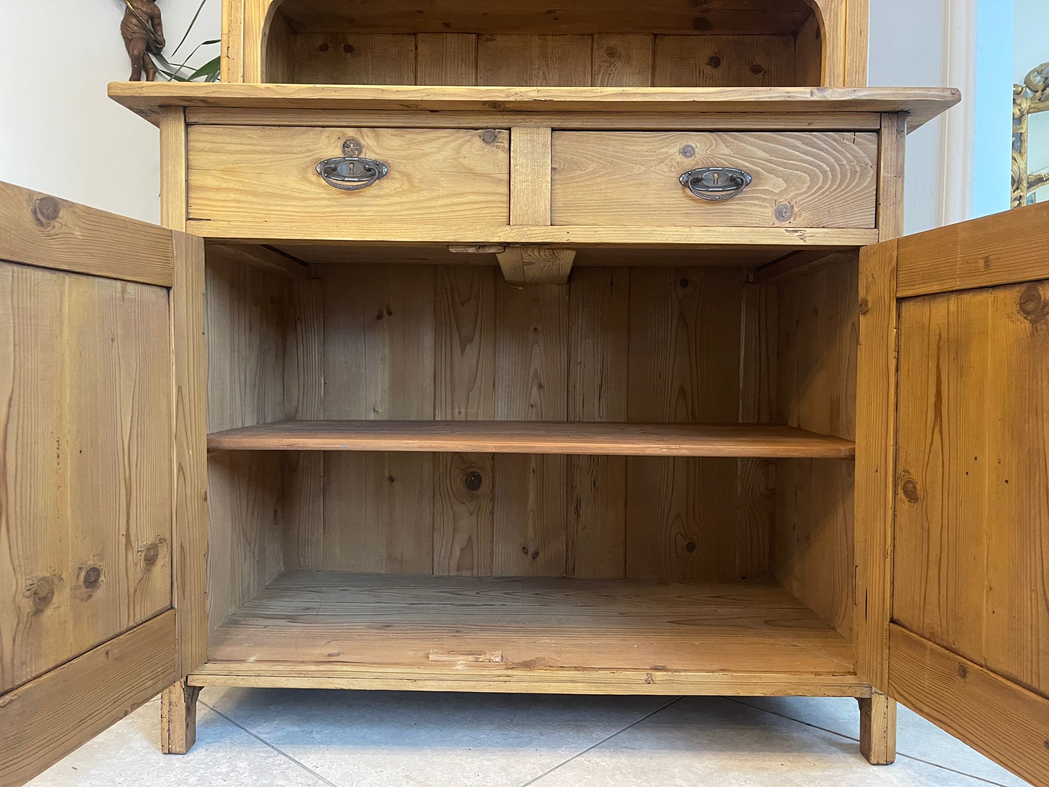c7532e66-bdc0-4784-9982-d7d1793973f4 Jugendstil Küchenkredenz Naturholzschrank Bauernmöbel A5056