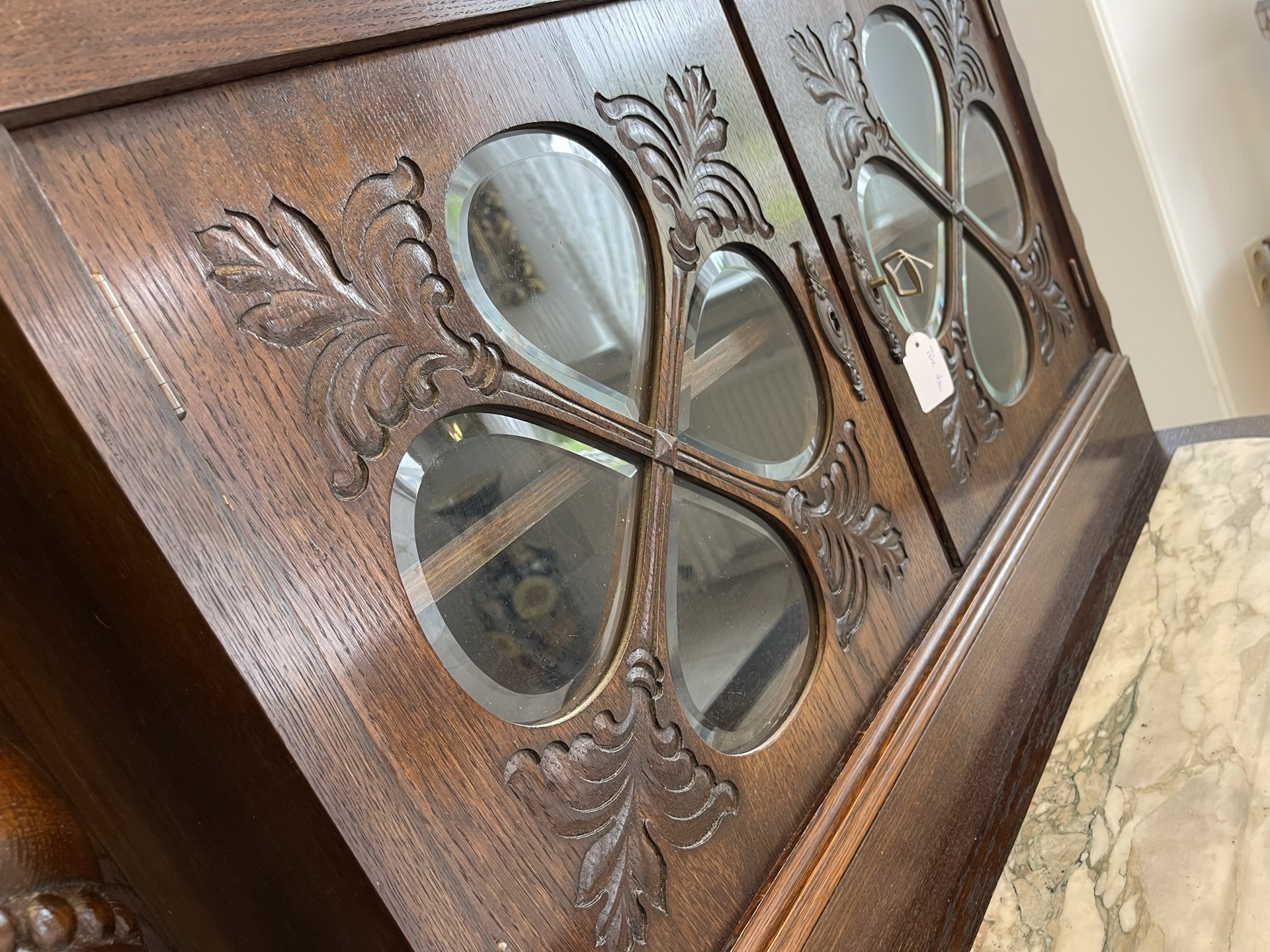 antiquitaeten_100 Originales Historismus Aufsatzbuffet Altarschrank B1533