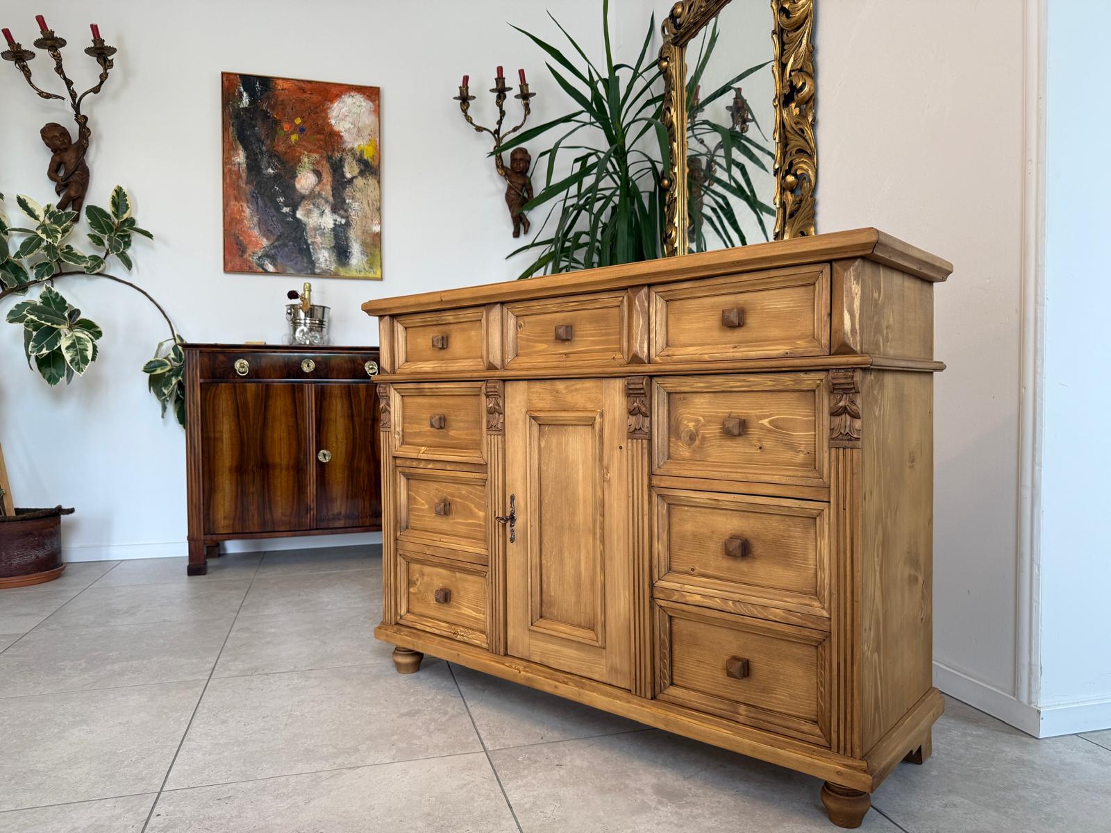 Massivholzkommode Ladenkommode Bauernmöbel Bauernmöbel Bauernschrank G2110