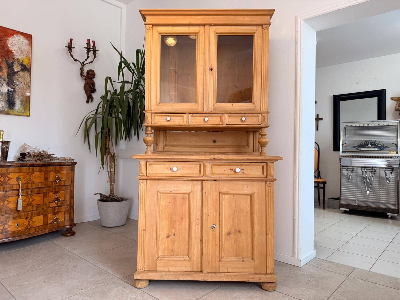 Originale Gründerzeit Küchenkredenz Bauernschrank Bauernkredenz D2734