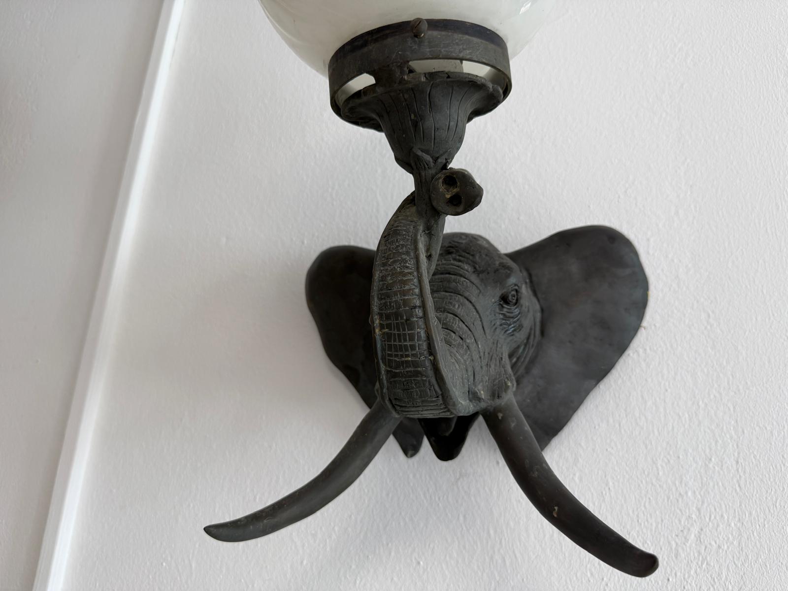 Wandleuchte Bronze Elefantenlampe Leuchte G2031