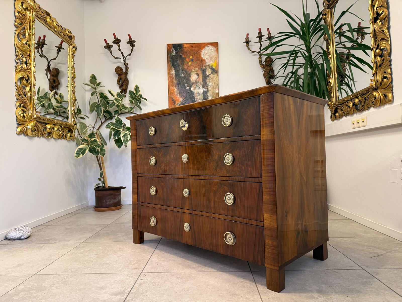 SALE Restaurierte Biedermeier Schreibkommode Nussholz Antiquität Antikmöbel G2388
