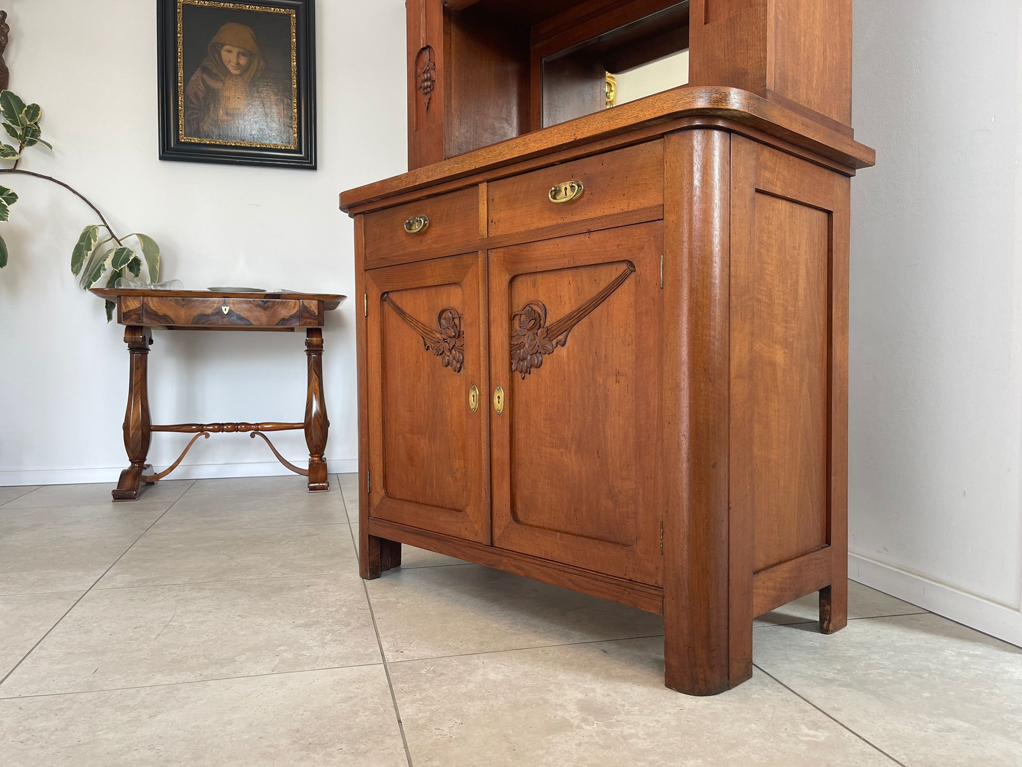 Originale Jugendstil Kredenz Bücherschrank Rudolf Baumgartner G1627