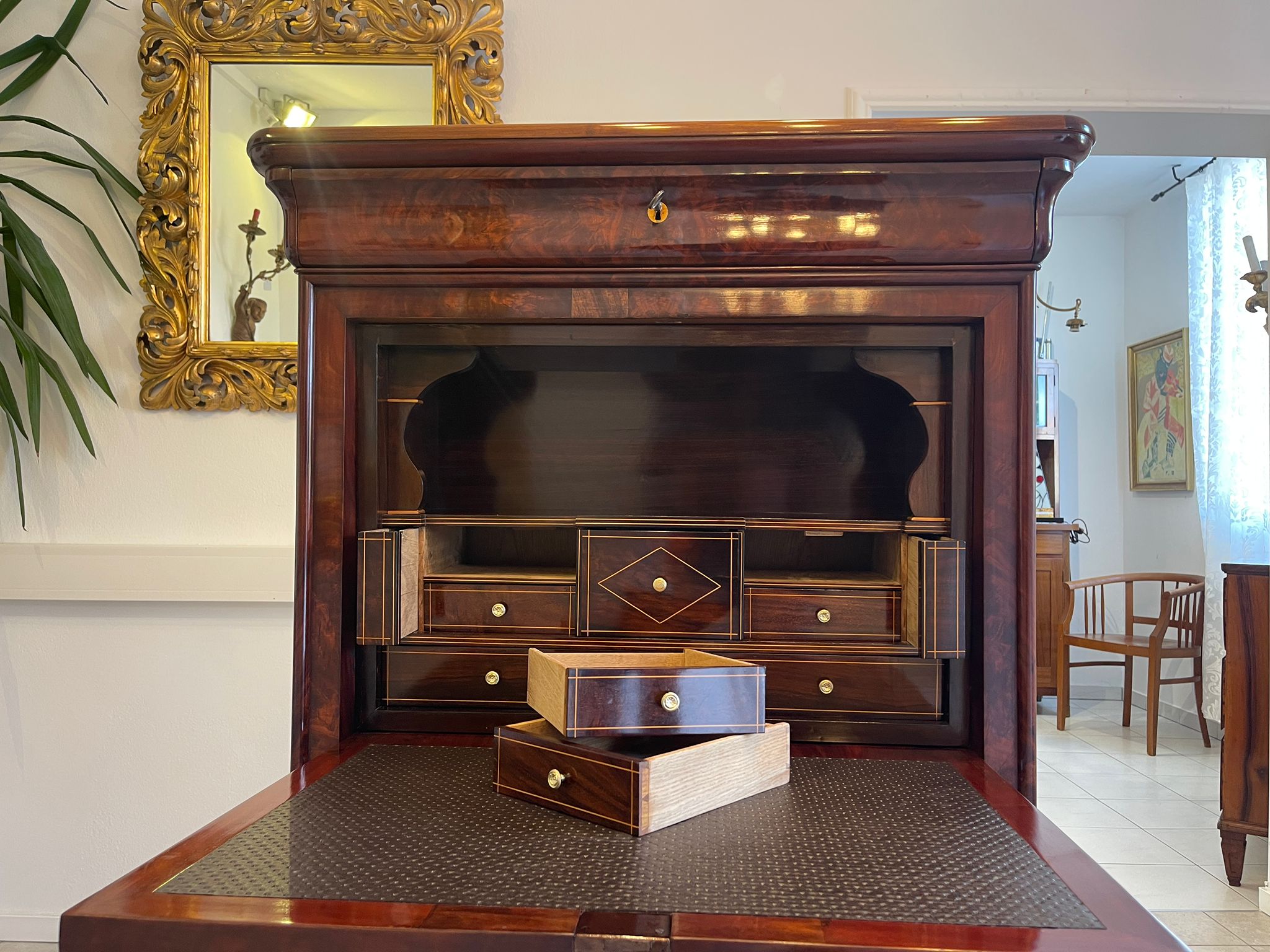 Sale Restaurierter Spätbiedermeier Standsekretär Schellack G1069