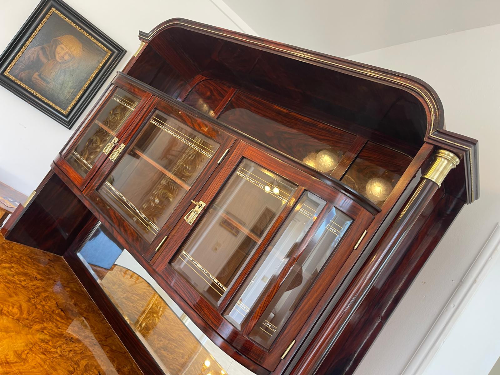 Sale Restauriertes Jugendstil Designerbuffet Aufsatzbuffet Bücherschrank G1376