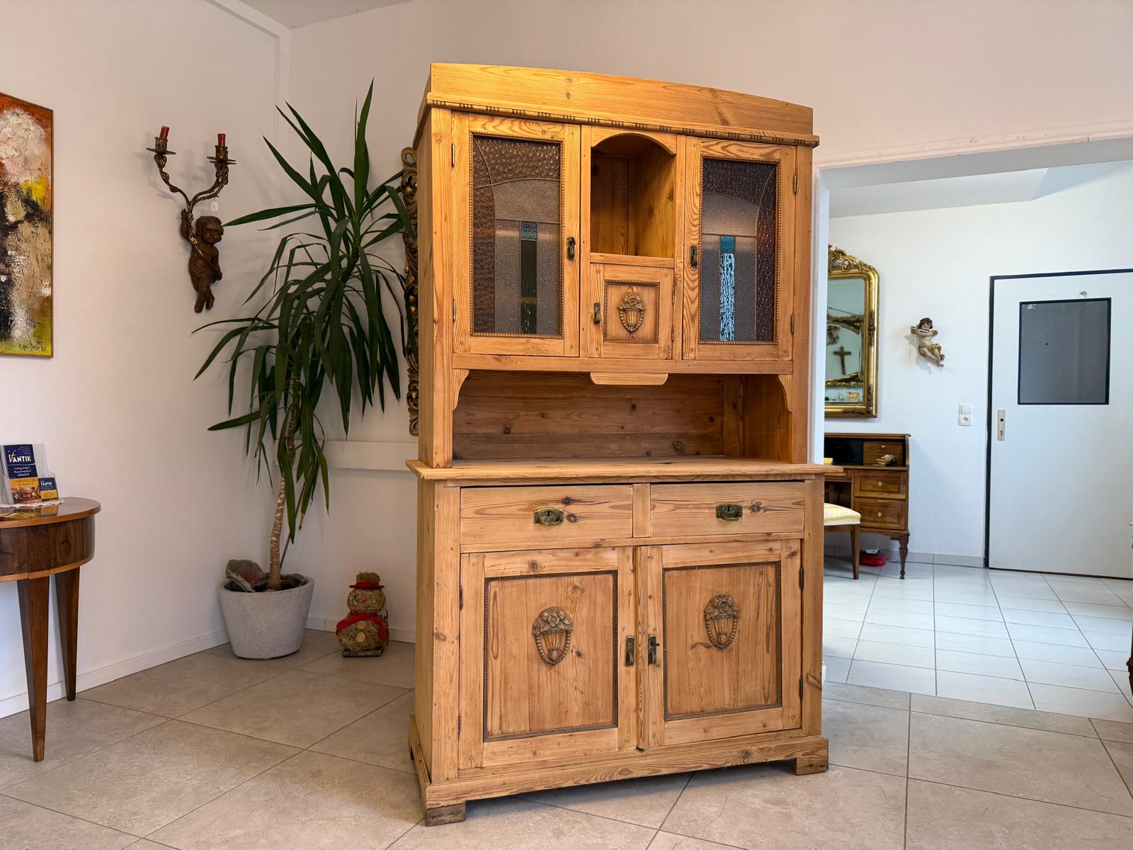 Originale Jugendstil Küchenbuffet Küchenschrank Küchenkredenz G2301