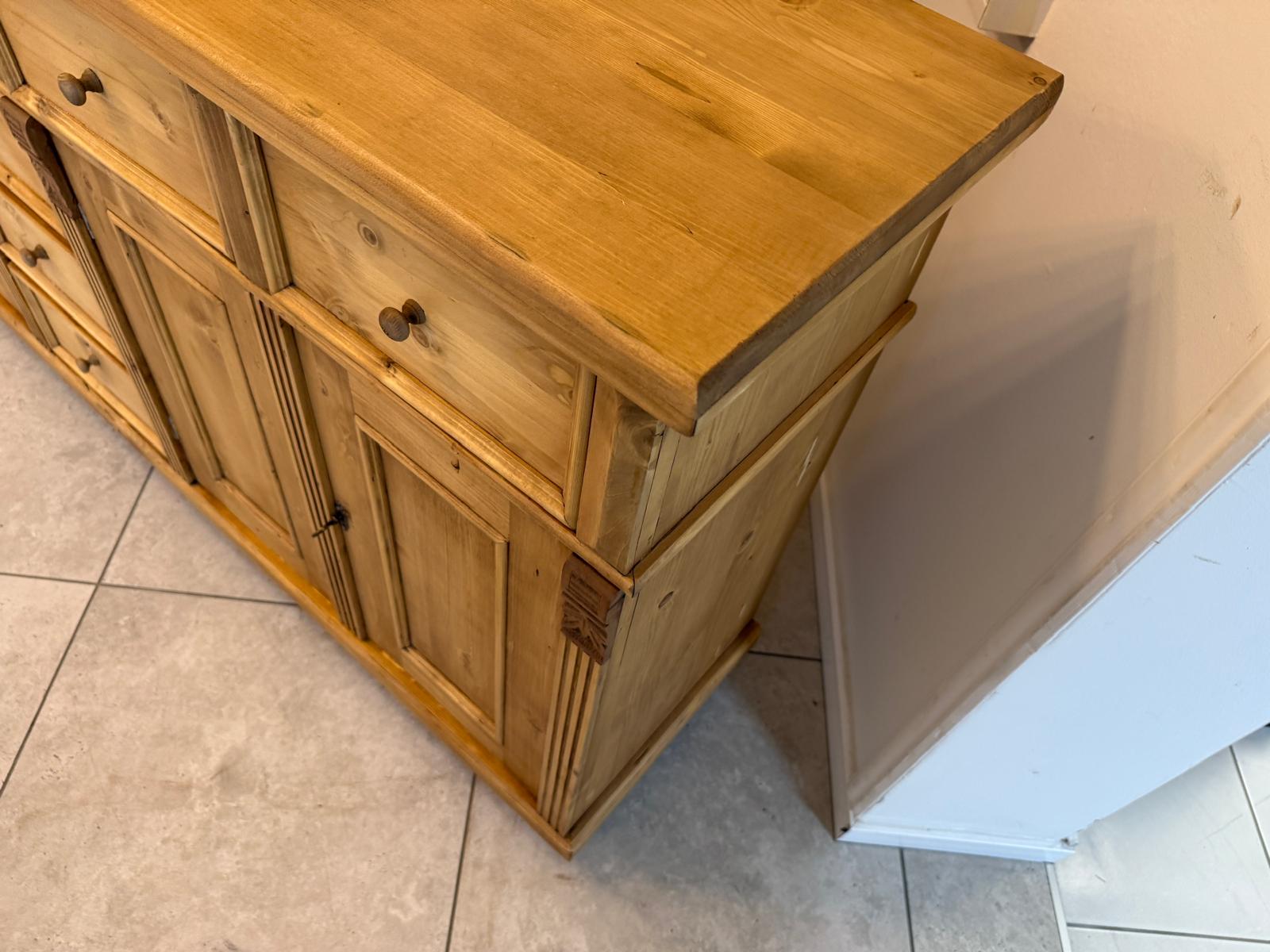 Massiver antiker Apothekenschrank 8 Ladenkommode Bauernmöbel G2361