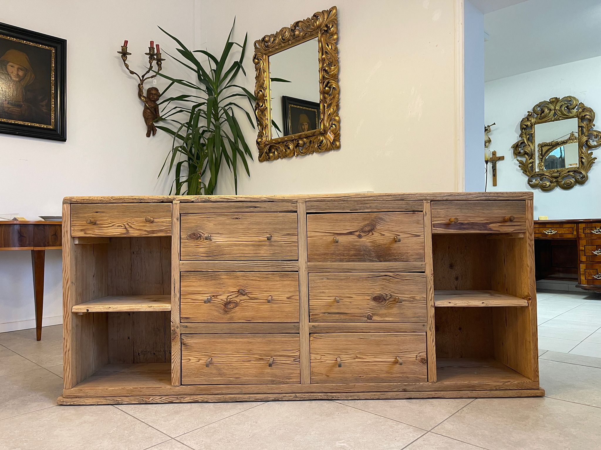 Urige Anrichte Sideboard Ladenkommode Ladenschrank Bauernschrank Bauernmöbel G1076