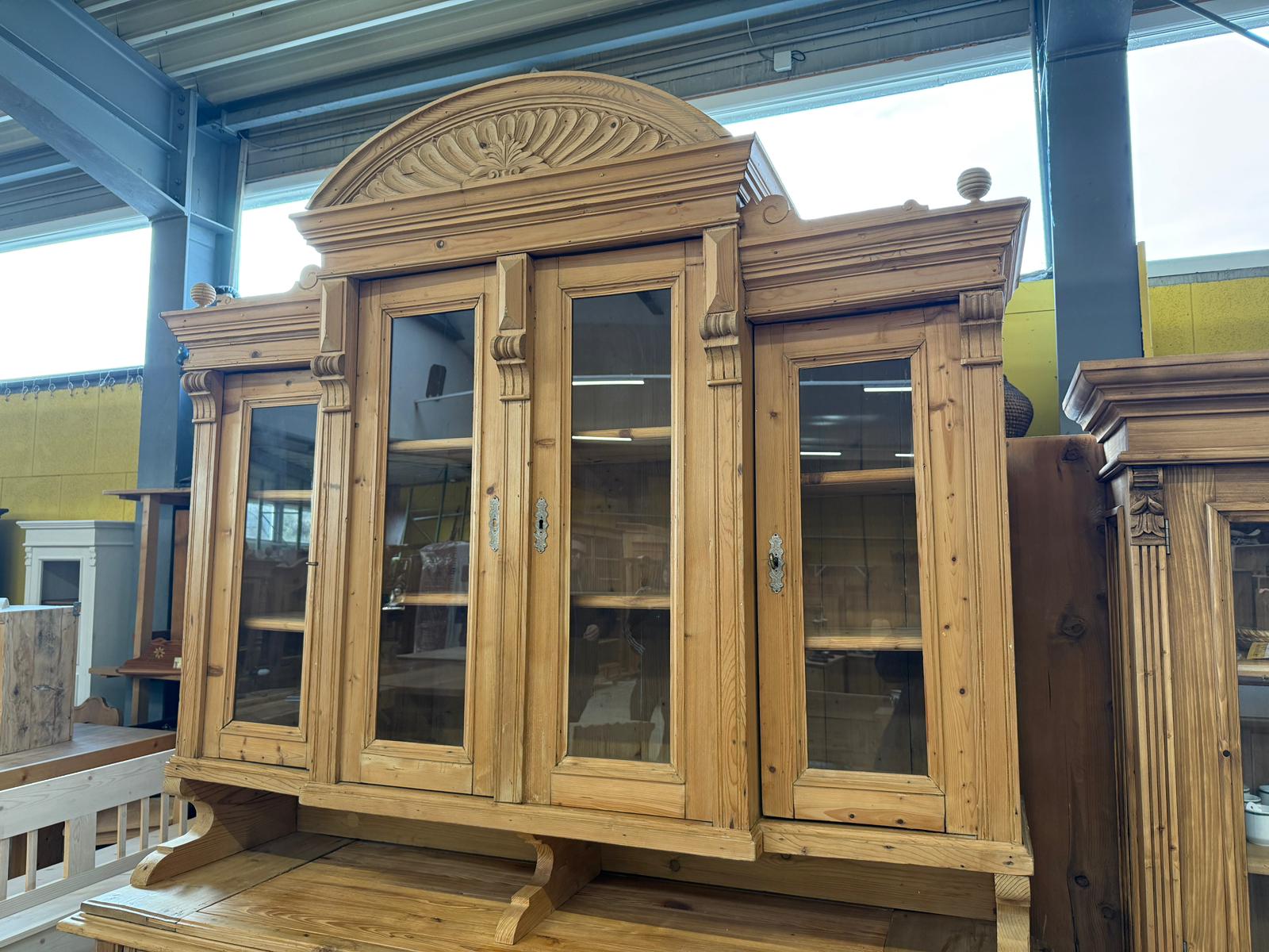 Gründerzeit Naturholschrank Küchenbuffet Küchenschrank Küchenkredenz D1032