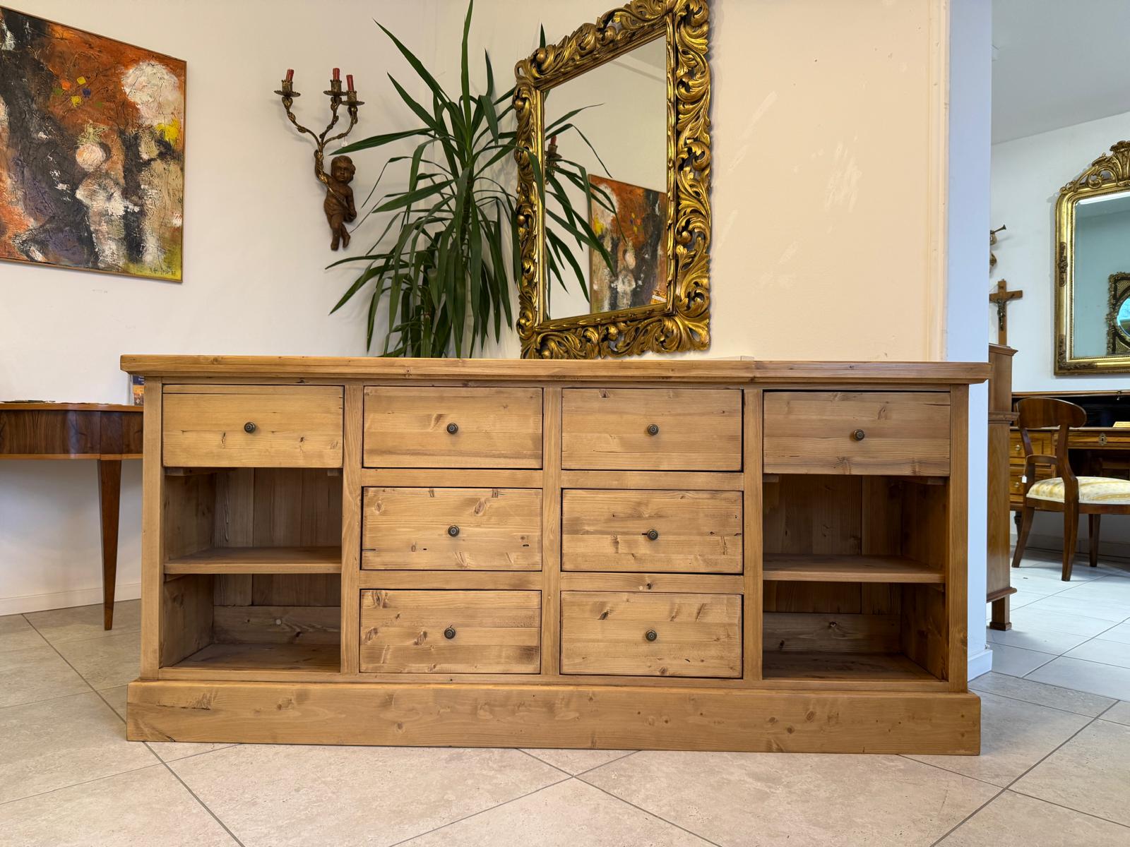 Altholz Ladenkommode Ladenschrank Apothekerschrank Weichholz Antik G2320