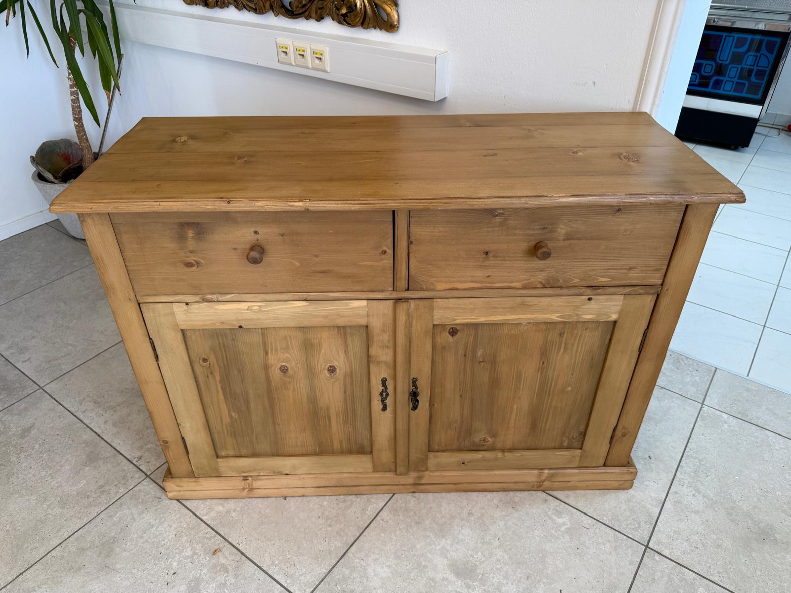 Bäuerliche Anrichte Laden Kommode Laden Kasterl Antik Weichholz Antik D1181