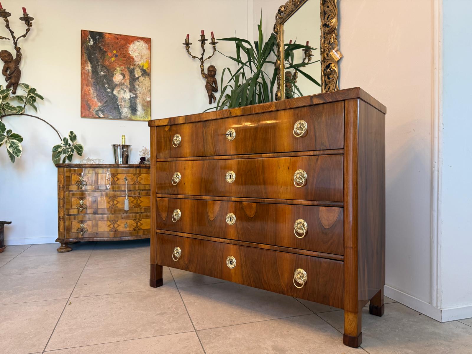 Biedermeier Kommode Ladenkommode Nussholz Antiquität Restauriert D2763