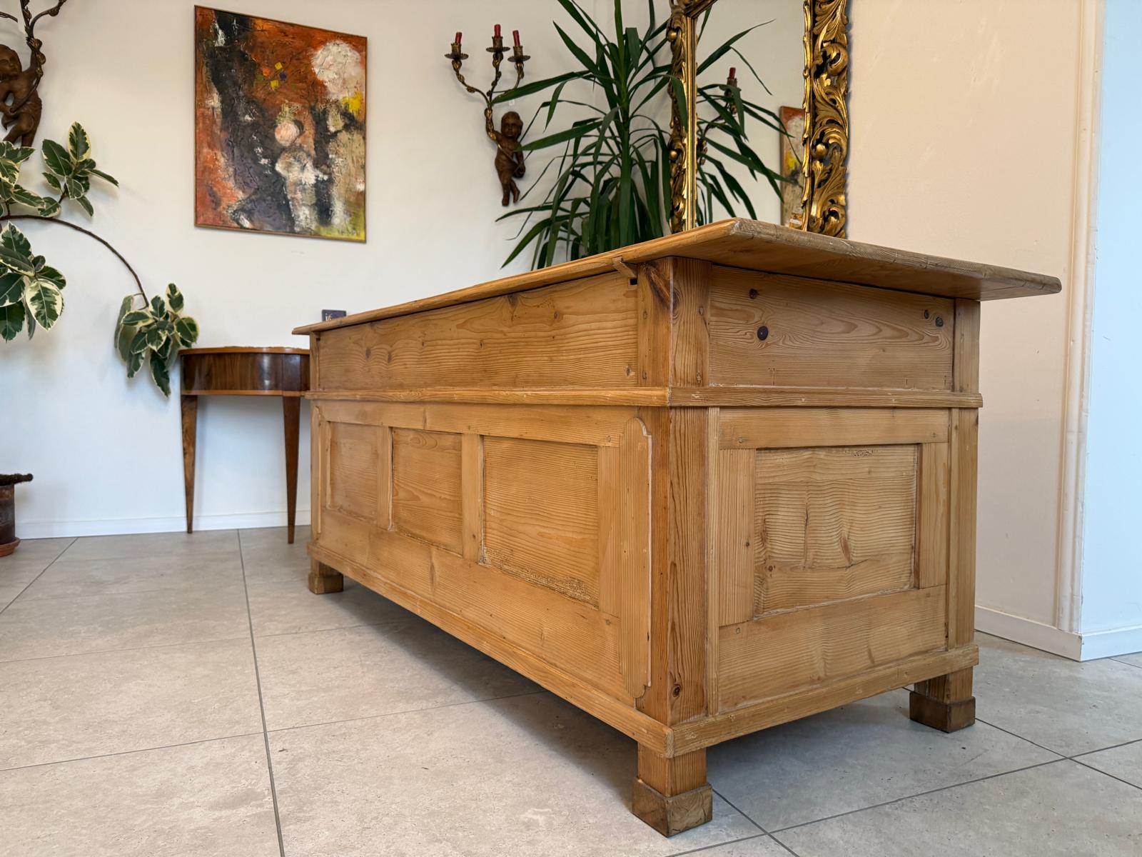 Urige bäuerliche Bar Altholz Vintage Verkaufstheke Schneidertisch G2255