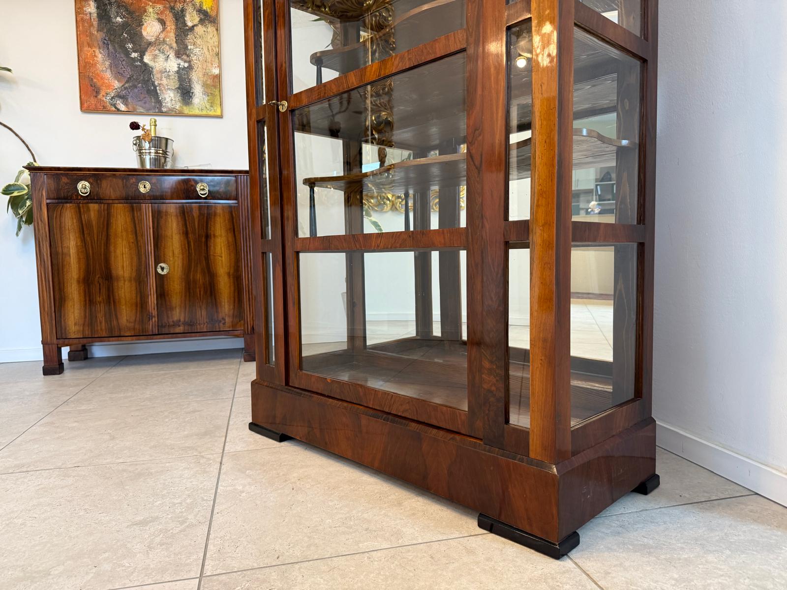 SALE Restaurierte Biedermeier Vitrine Bücherschrank ANTIQUITÄT G2084
