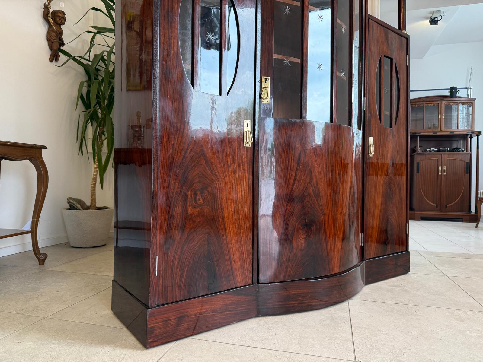 Sale Restaurierte Jugendstil Glasschrank Vitrine Bücherschrank Antiquität G1819