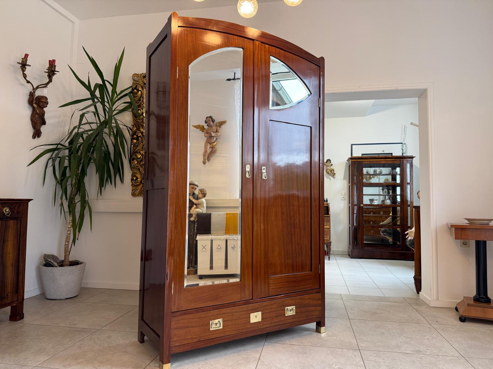 Sale Jugendstil Spiegelschrank Kleiderschrank Kasten Bücherschrank Antiquität  G2111