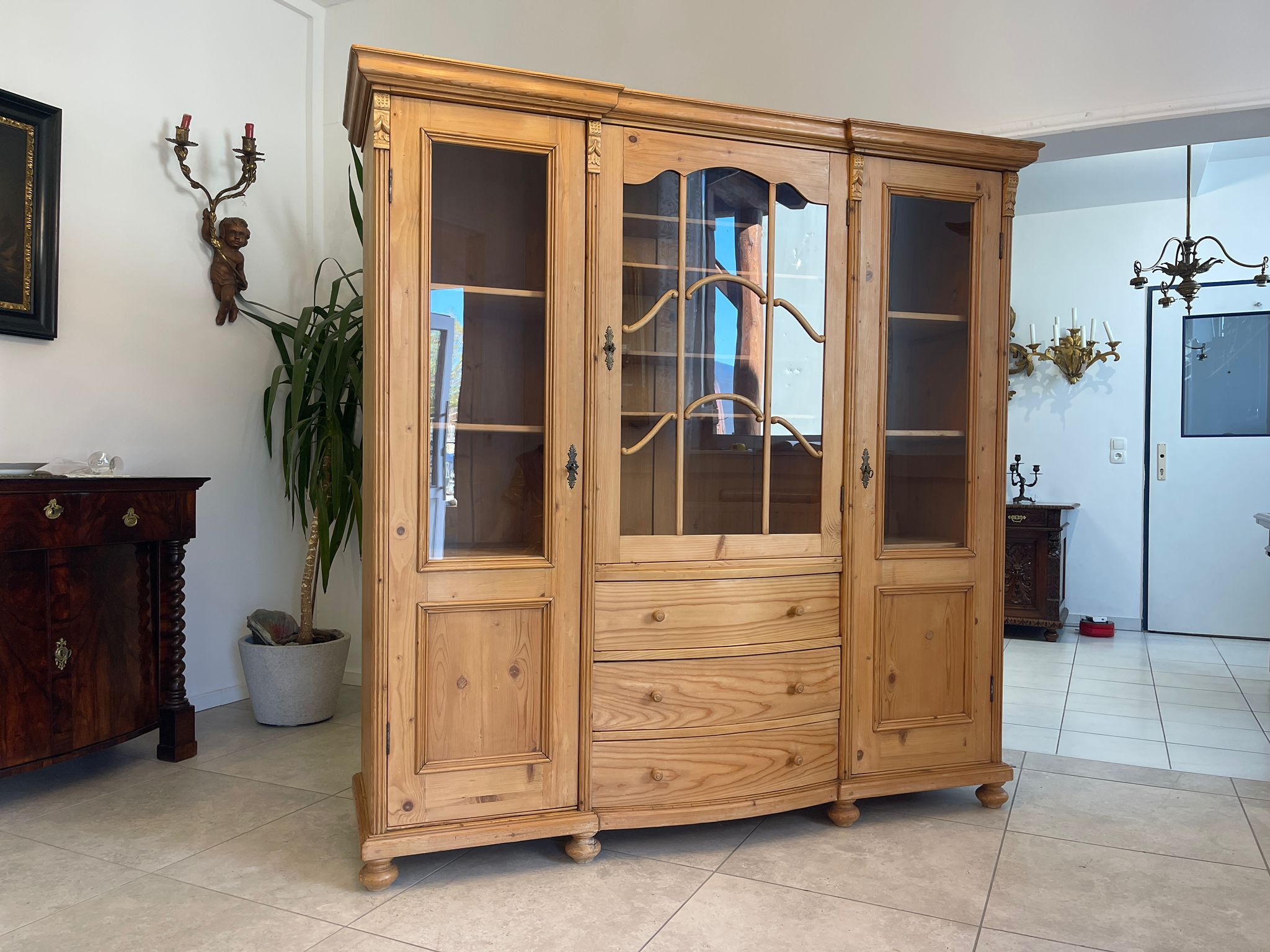 e0473315-91c2-47f5-97f8-d07b49f38558 Originale Gründerzeit Vitrine Bücherschrank A4981