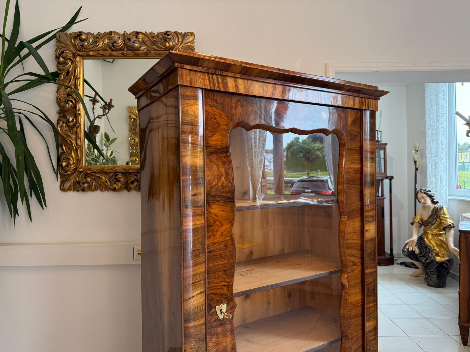 Sale Restauriert Antiquität Biedermeier Vitrine Glasschrank Bücherschrank G2051