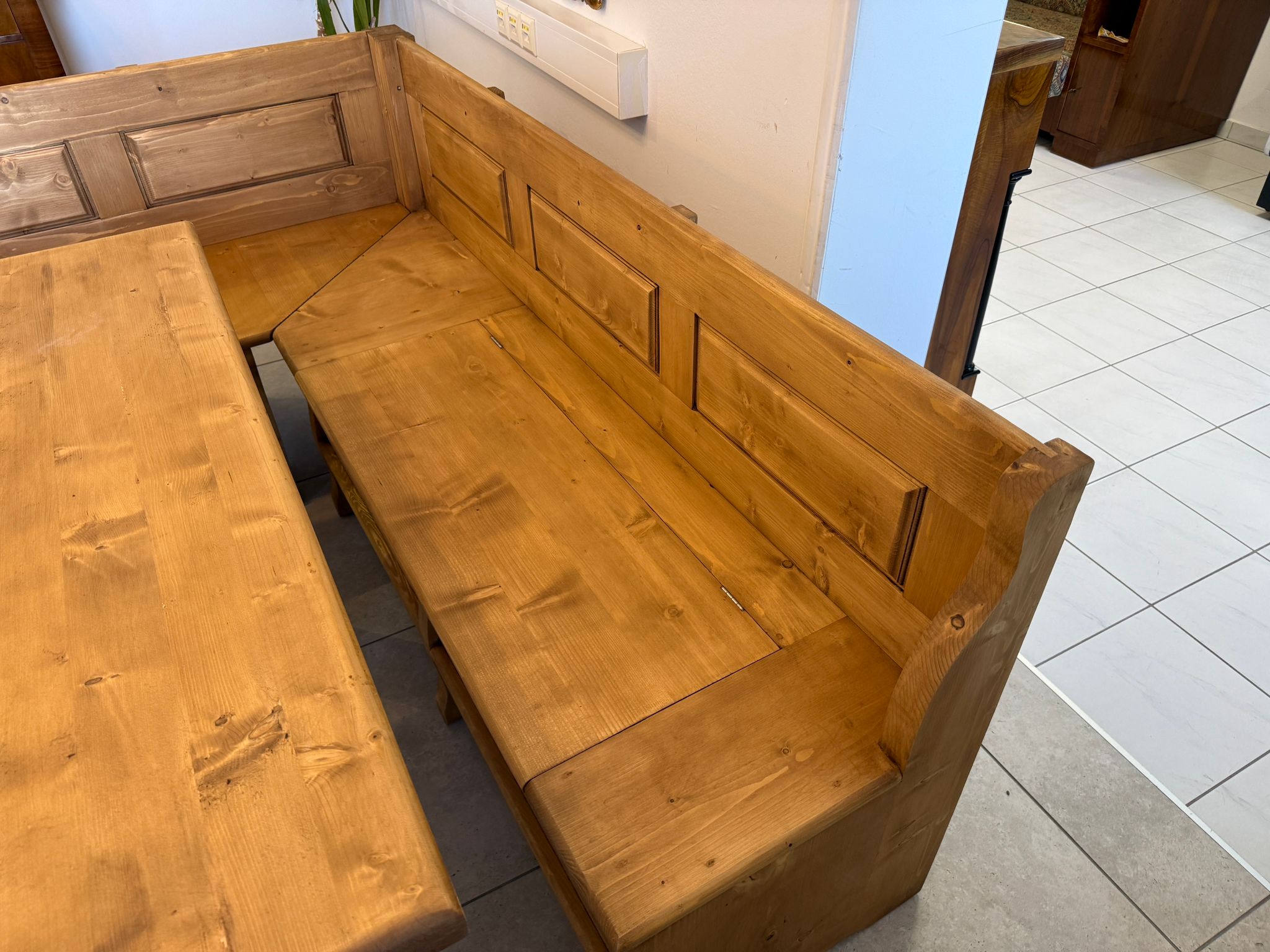 Bauernstube Eckbankgruppe Bauerntisch 4 Sessel Fichtenholz D2329