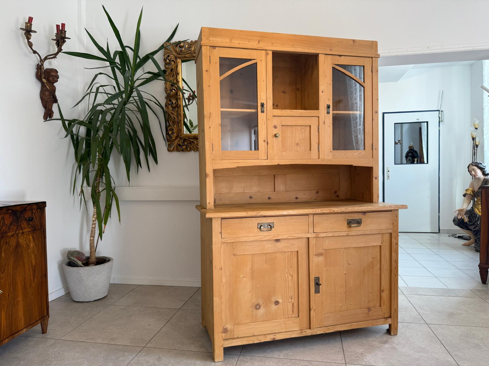 Jugendstil Küchenbuffet Küchenschrank Küchenkredenz Antik G2061