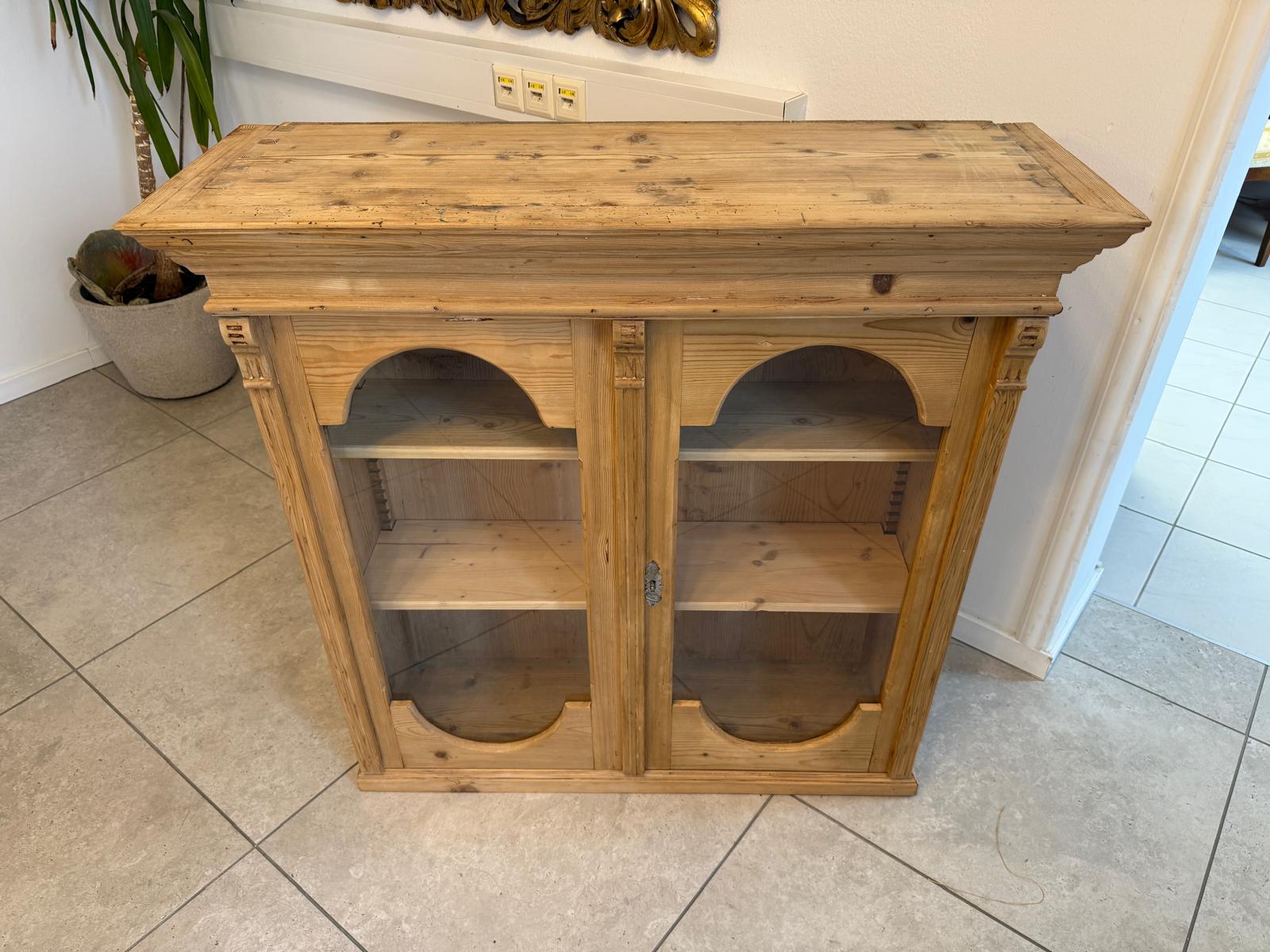 Bäuerlicher Vitrinenteil Stellage Oberteil  Wandregal Bauernmöbel G2298