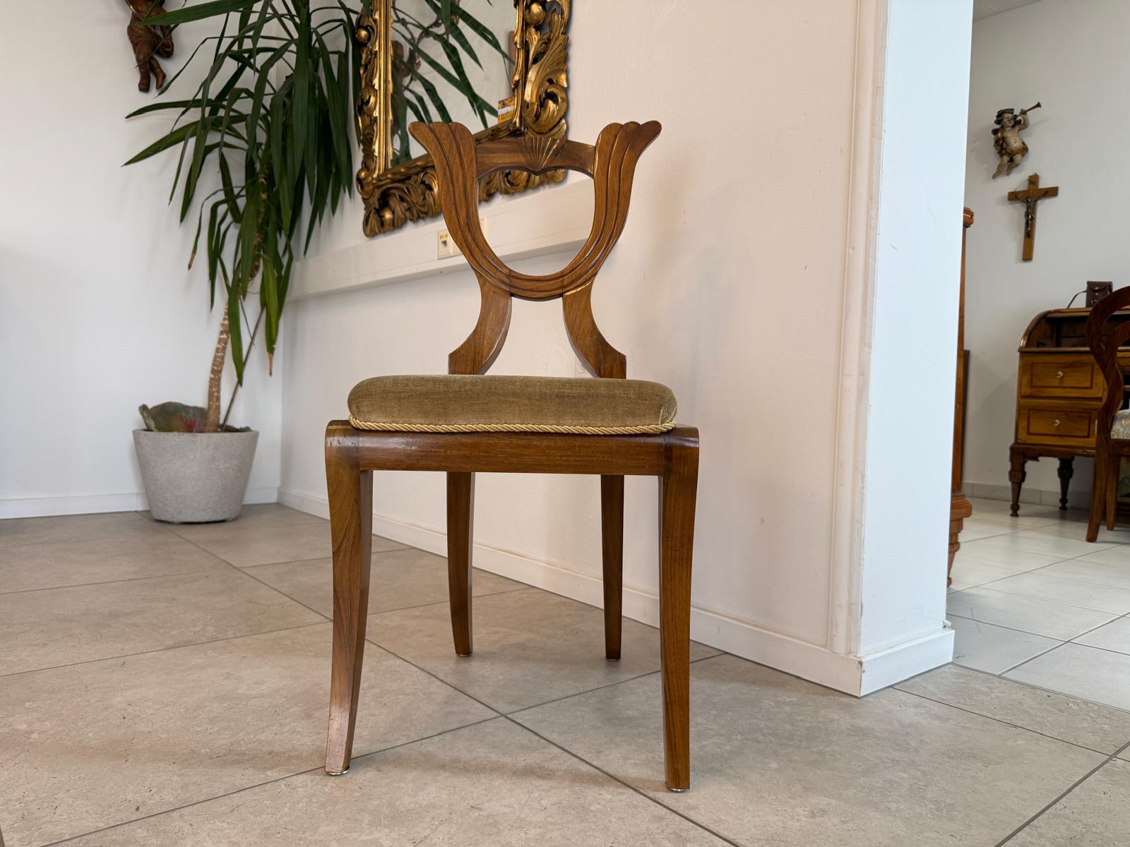 Biedermeier Sessel Nussholz Stuhl Antiquität G2106