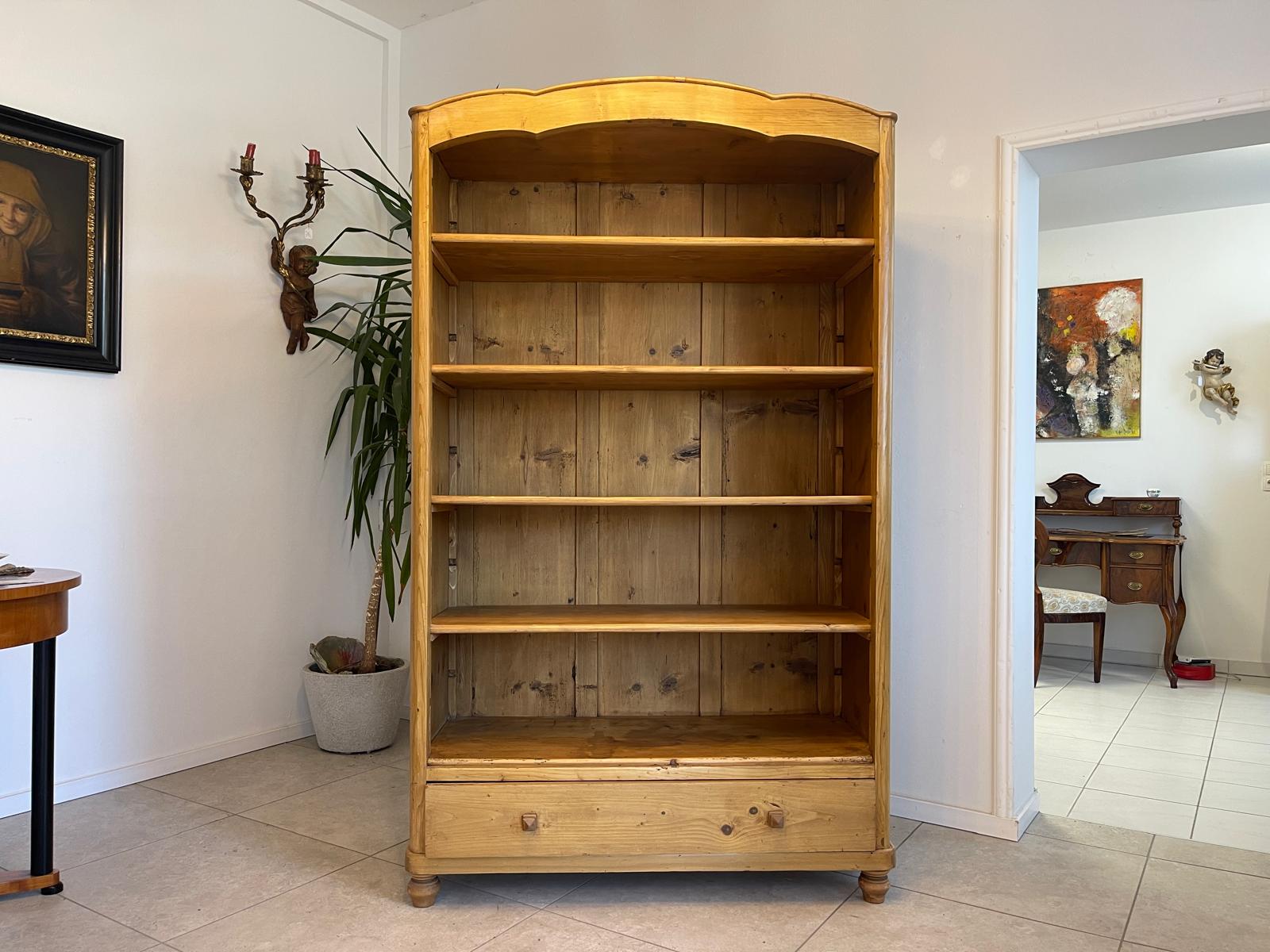 Antikes Bäuerliche Stellage Regal Bauernmöbel Bücherkasten Fichtenholz G1366