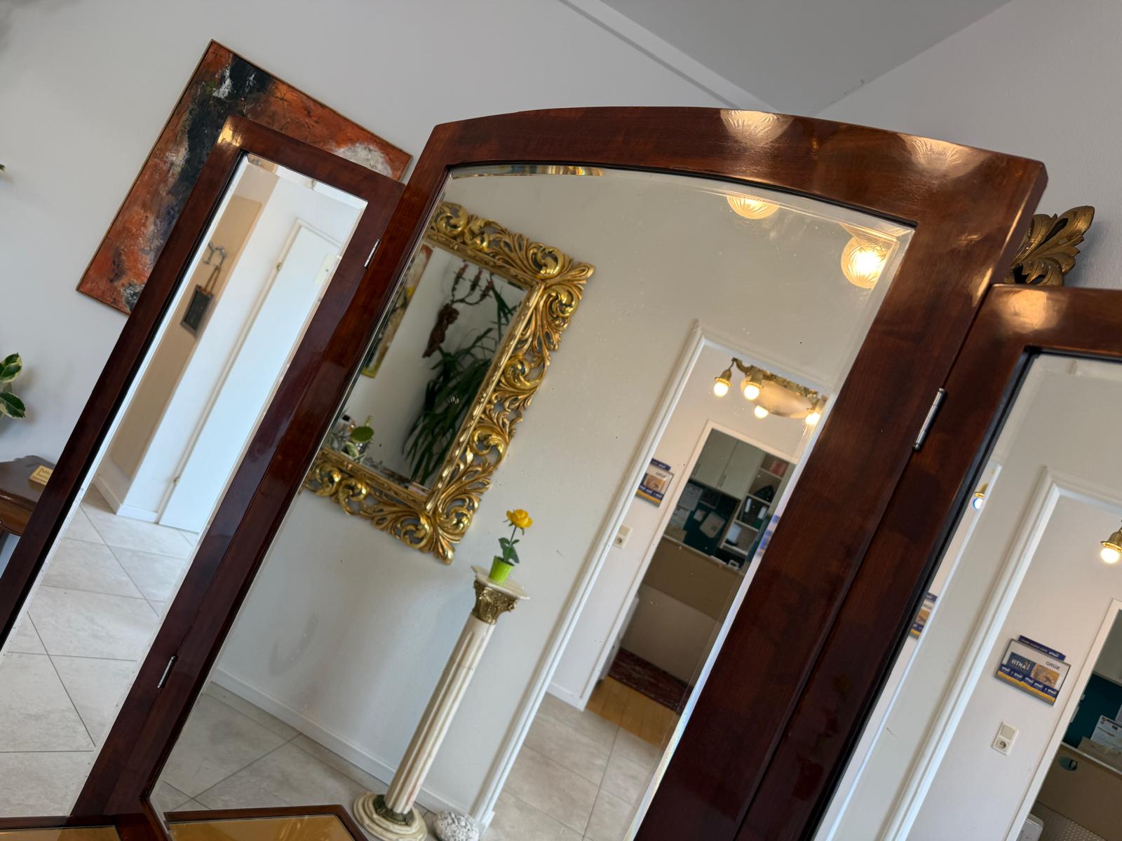 Sale Restaurierte Elegante Jugendstil Spielanrichte Psyche Antiquität G1812