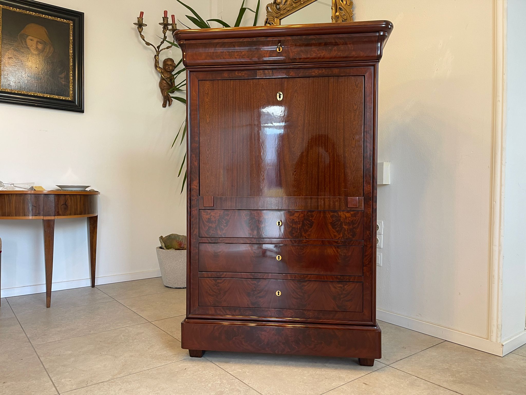 Sale Restaurierter Spätbiedermeier Standsekretär Schellack G1069