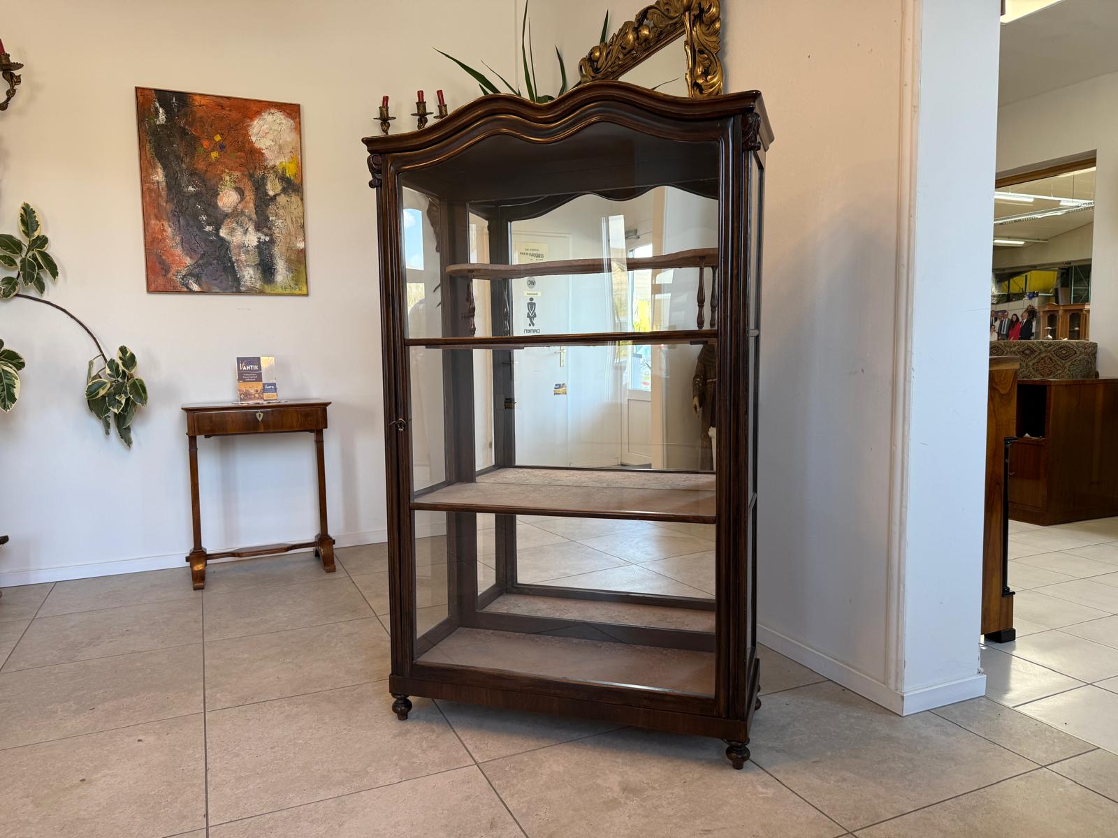 Originale Spätbiedermeier Vitrine Traumexemplar Antiquität D1232