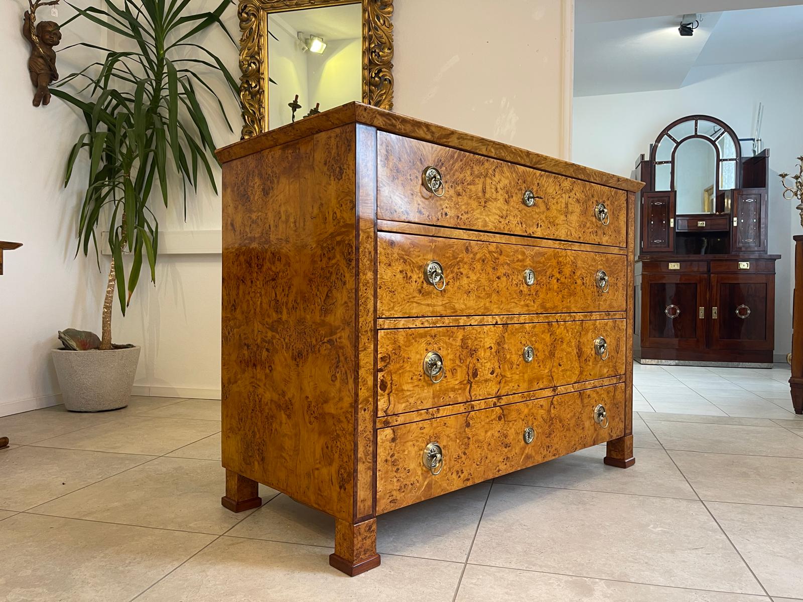 Restaurierte Biedermeier Schreibkommode Sekretär Nussholz Antiquität G1506