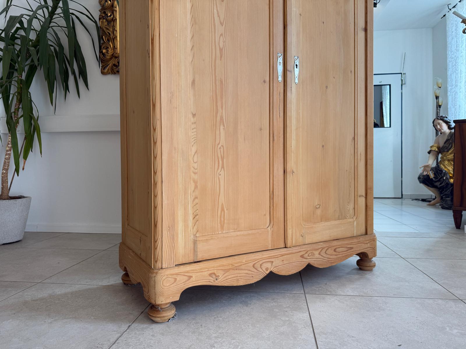 Originaler Gründerzeit Biedermeier Bauernschrank Naturholzschrank G2063