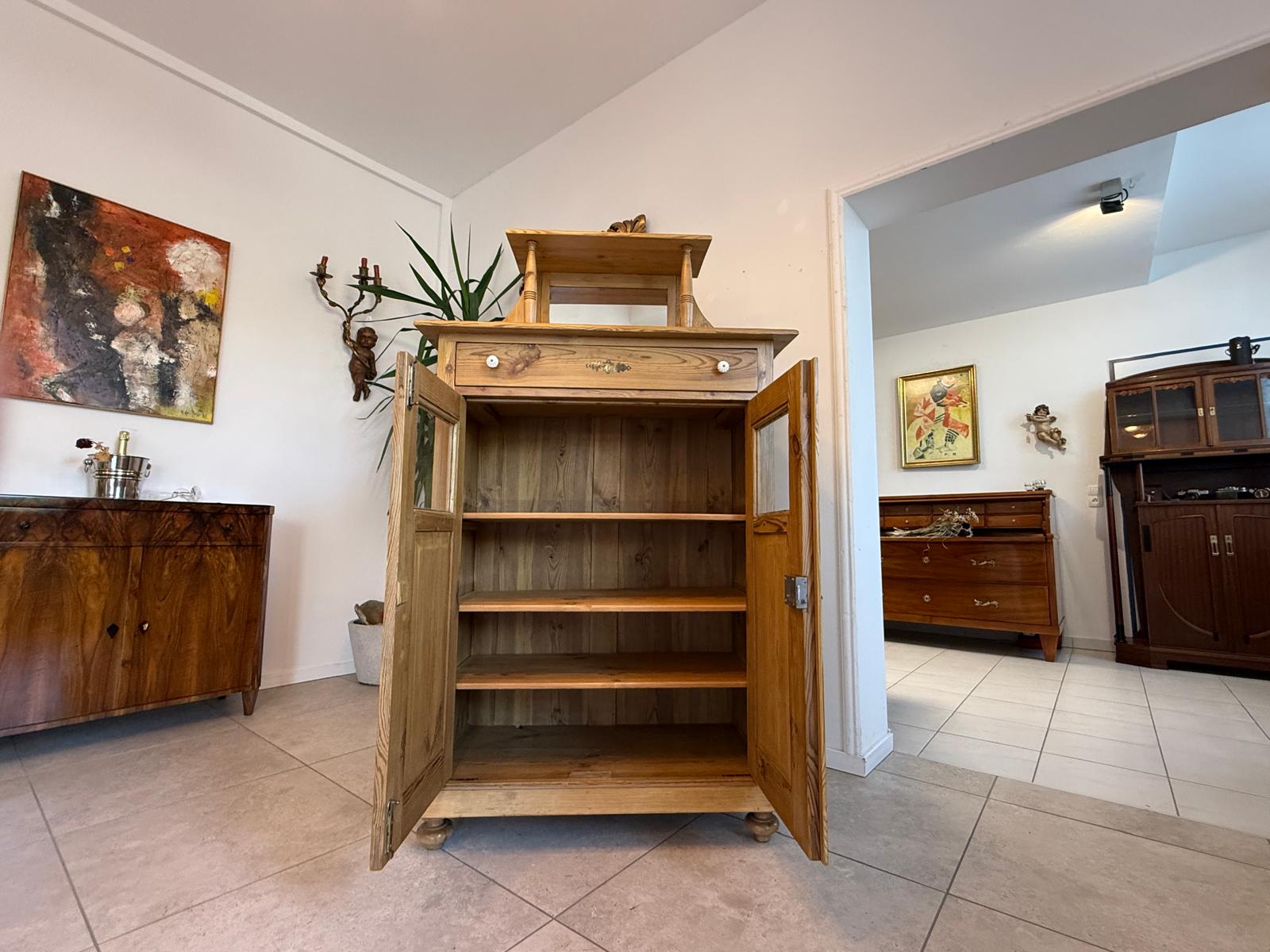 Bäuerliches Jugendstil Vertiko Bücherschrank Halbschrank Bauernschrank G2005