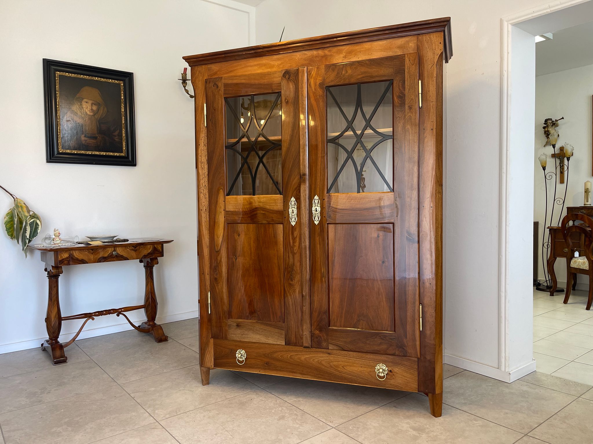 SALE Restaurierte Biedermeier Vitrine Bücherschrank Glasschrank TRAUM ANTIQUITÄT G1375