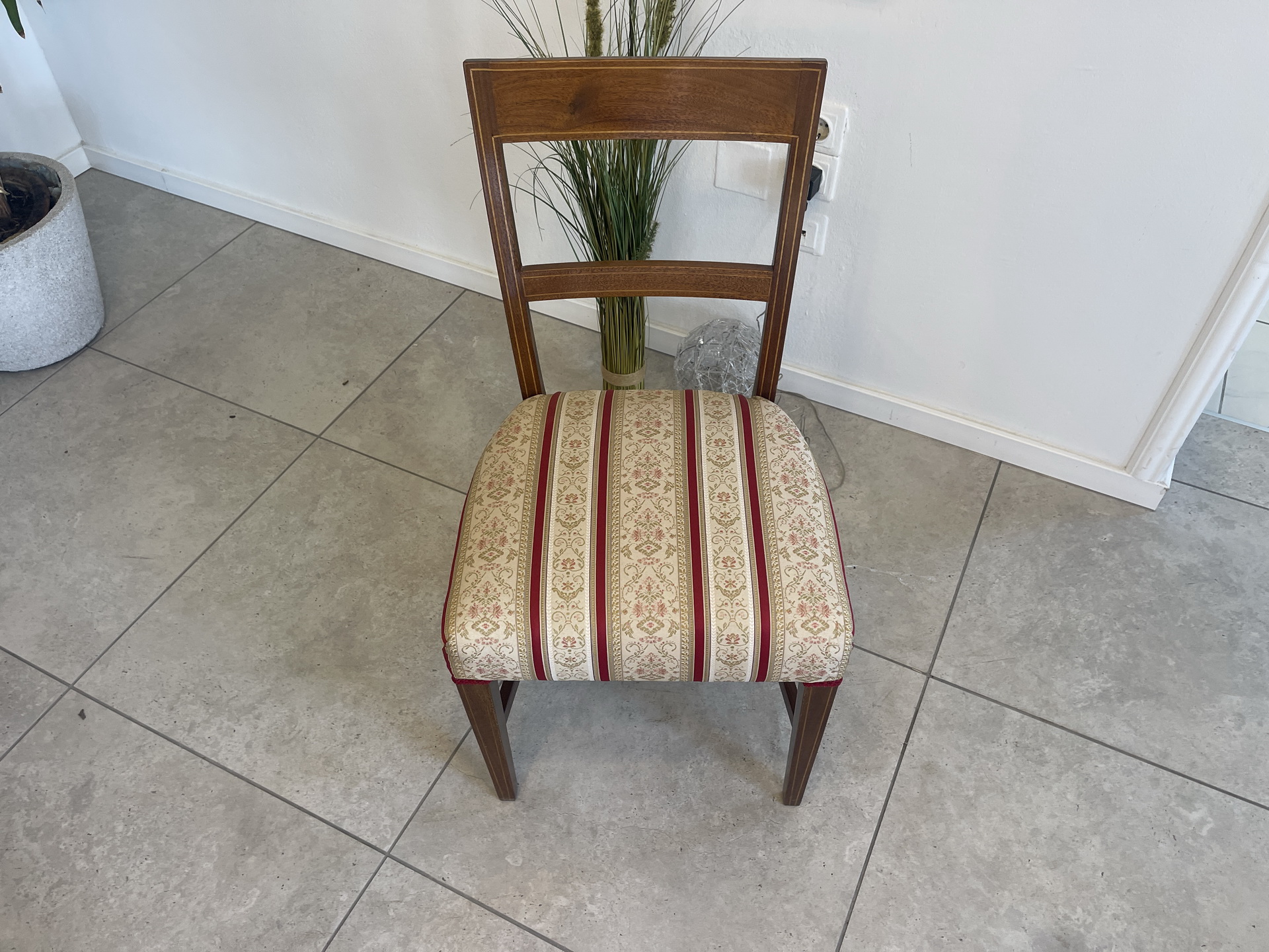 Biedermeier18 Restaurierter Englischer Sessel Nussholz Stuhl A4277