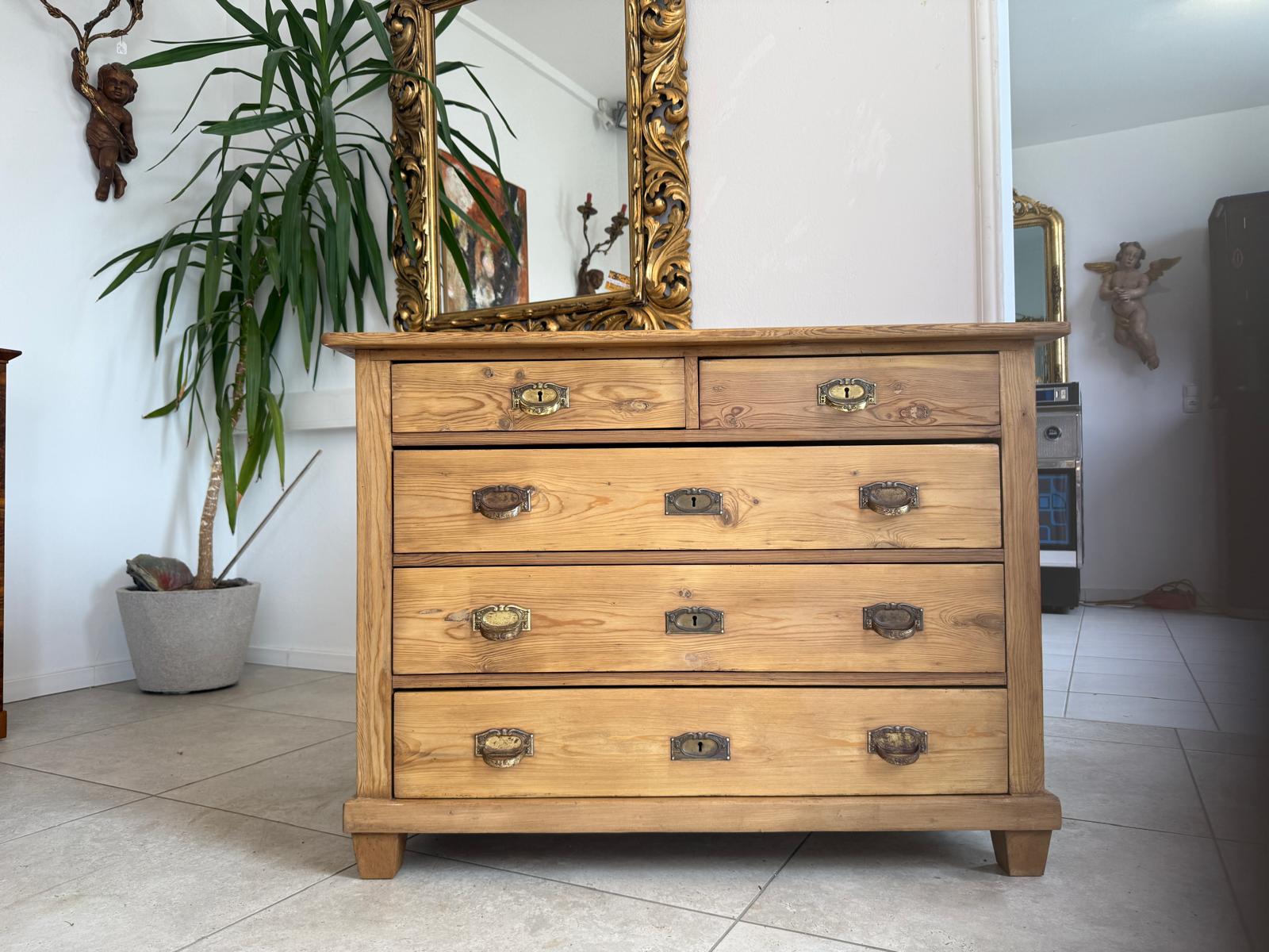 Jugendstil  Kommode 4 Ladenkommode Antik Original D2410