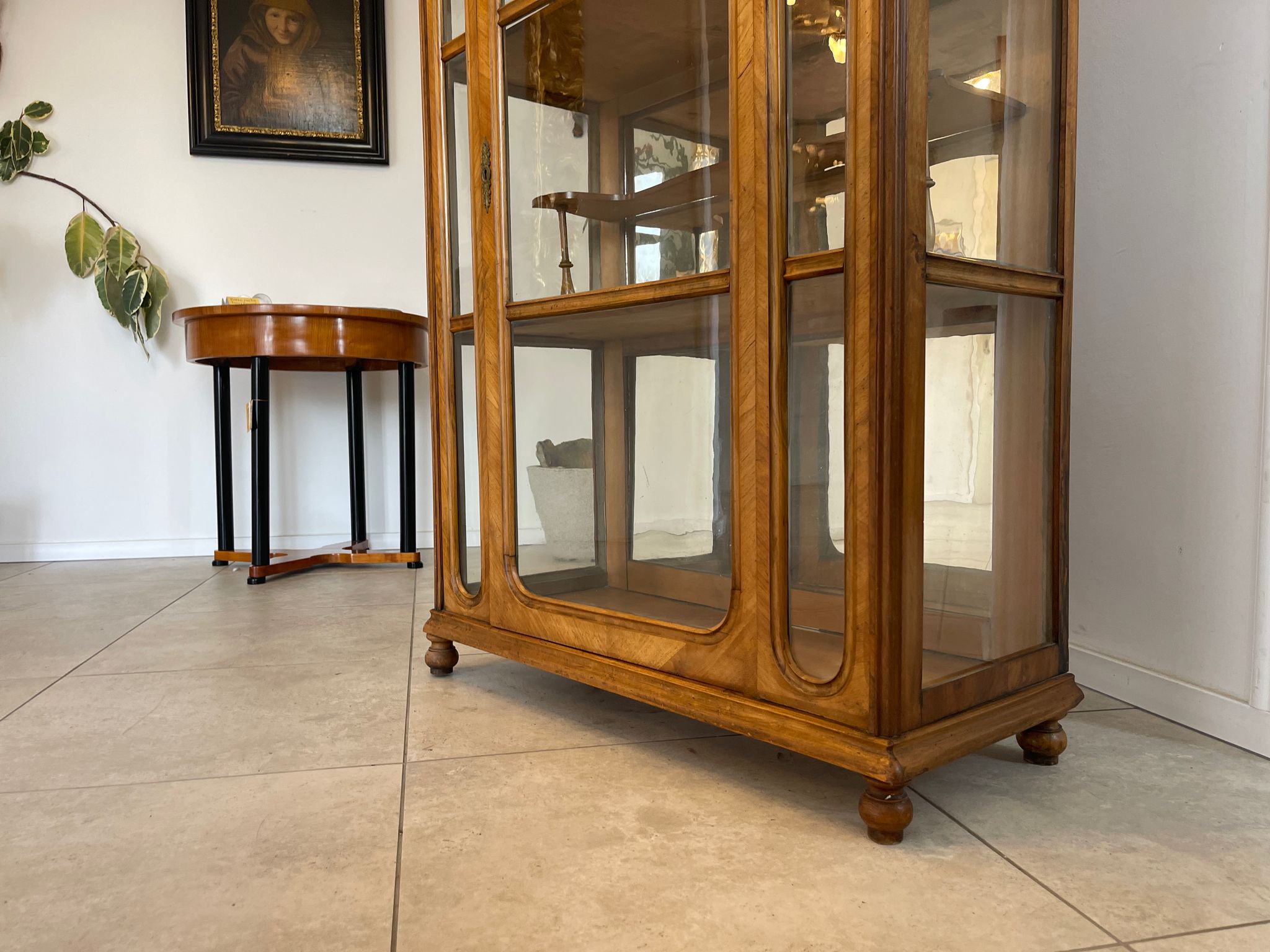 SALE Unrestaurierte Gründerzeit Vitrine Bücherschrank Sammlervitrine Antiquität G1230