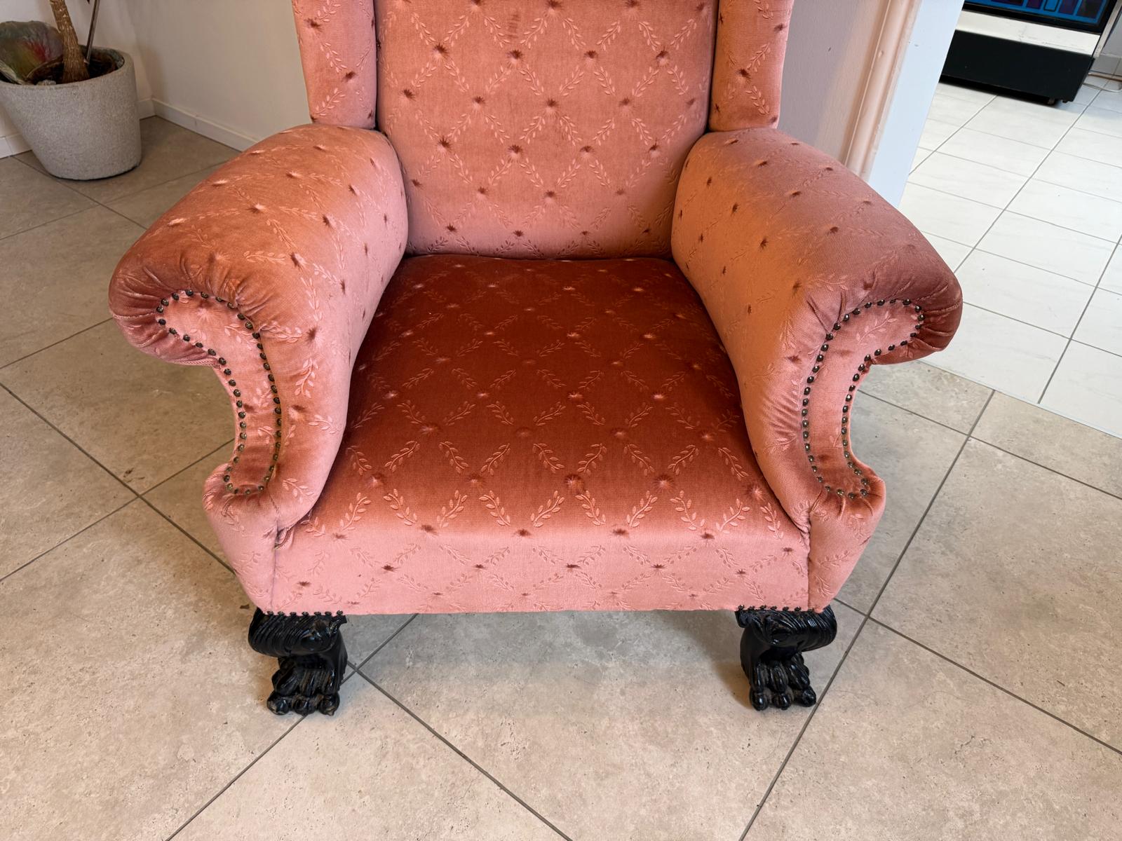 Originaler Historismus Ohrenfauteuil Ohrensessel Fauteuill D1152