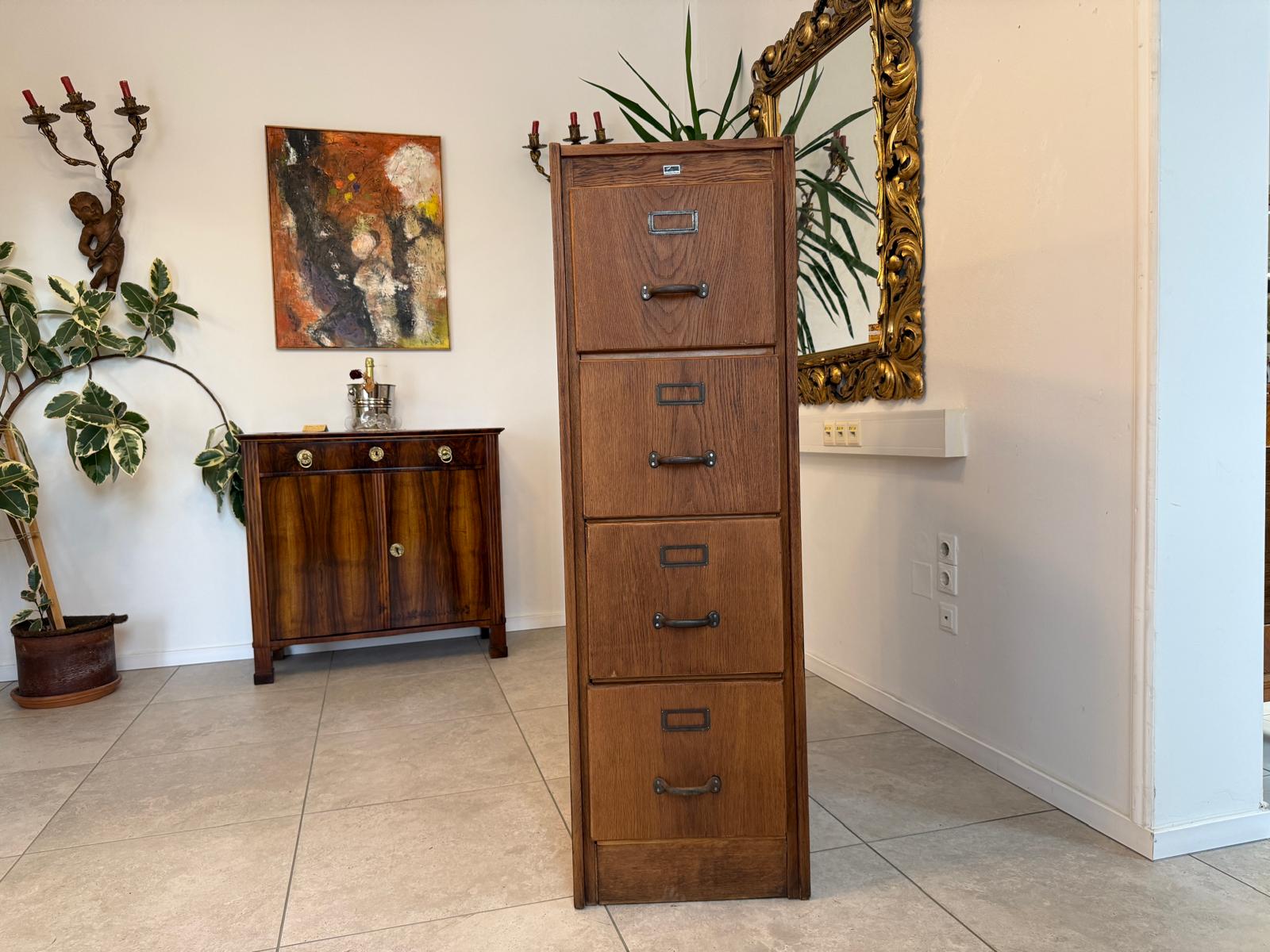 Original Jugendstil-Hängeregisterschrank Büroschrank  Aktenschrank G2112