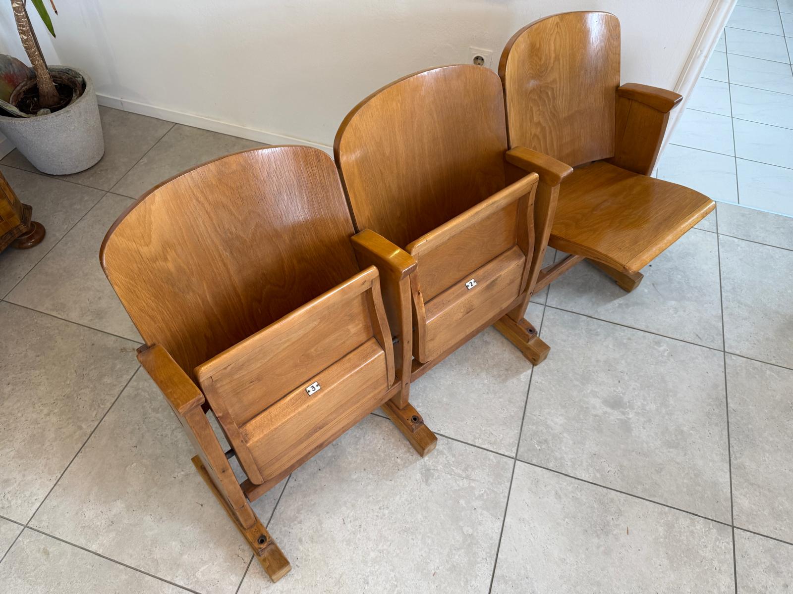 Originale Kinostuhlreihe Kinosessel 3er Set Klappstuhl D2628