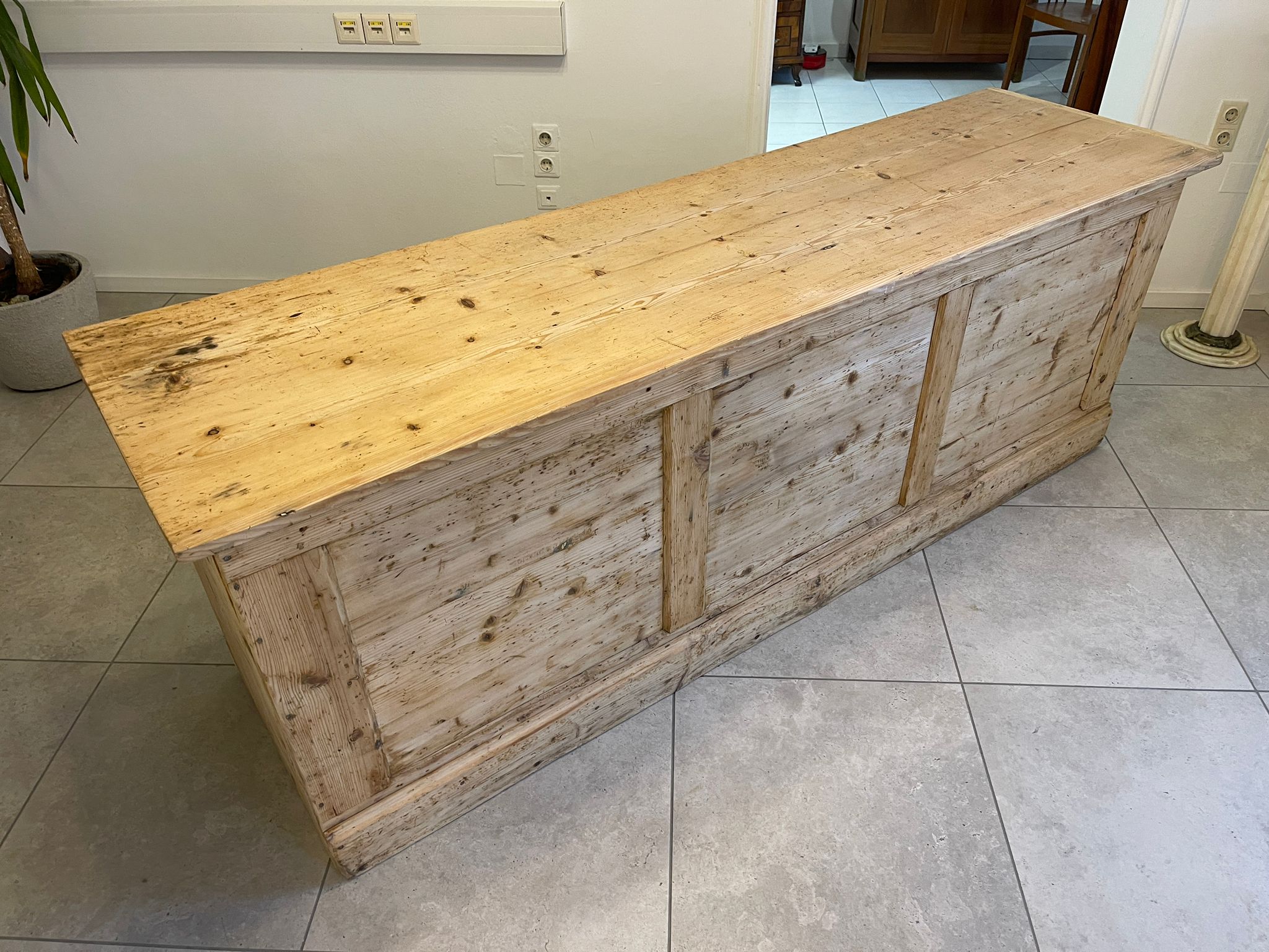 Urige bäuerliche Bar Anrichte Altholz Vintage Verkaufstheke G1077