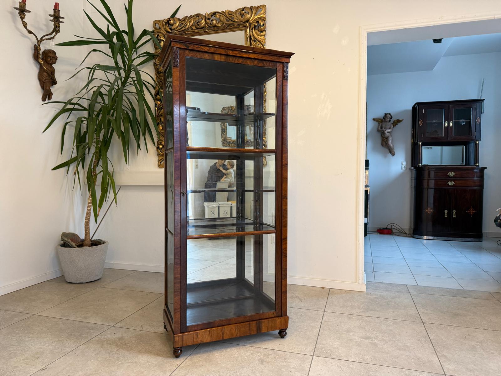 Antiquität Biedermeier Vitrine Bücherschrank Antiquität D1089