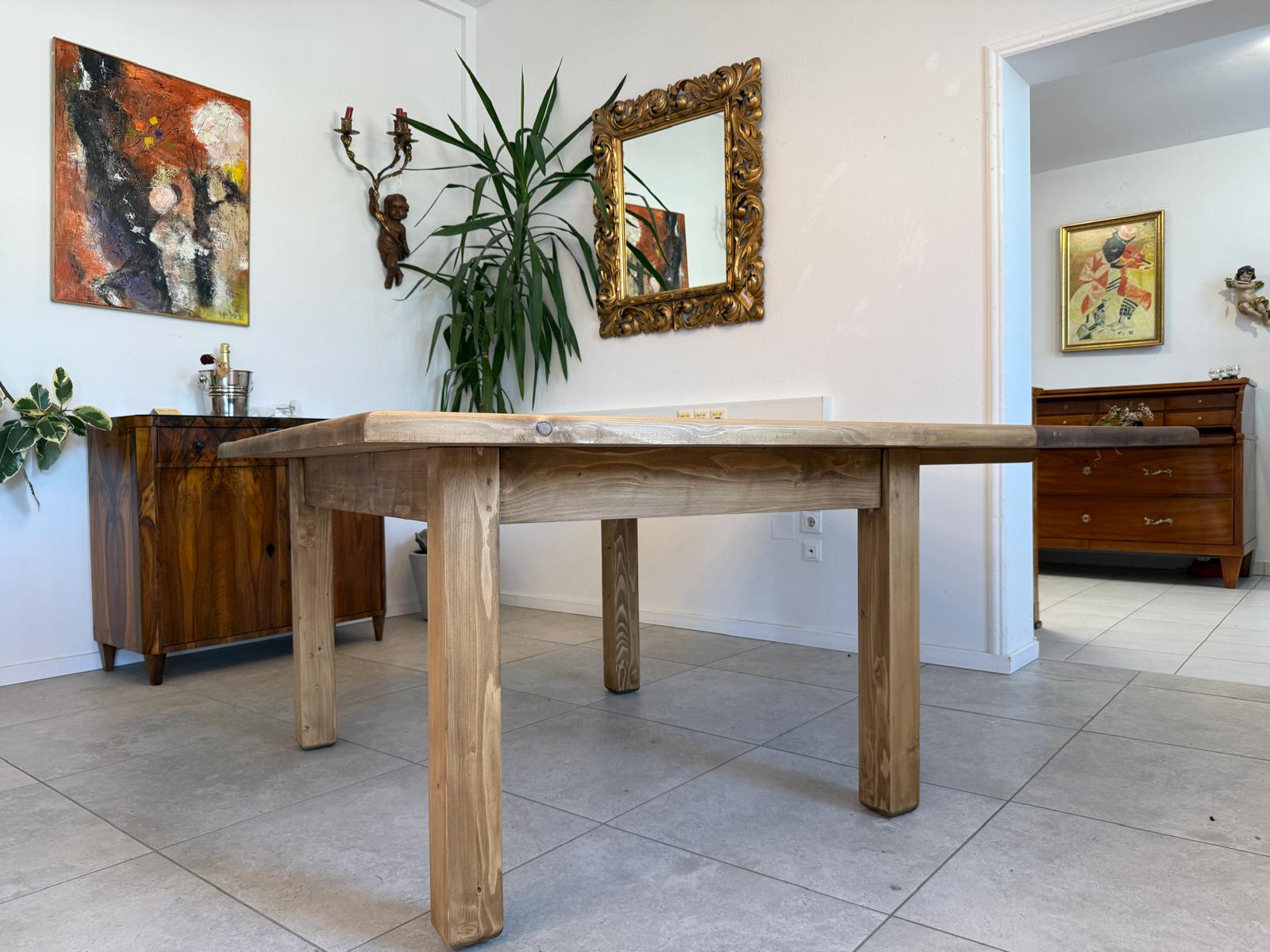 Massiver Bauerntisch Naturholz Fichte Esstisch Wandtisch G1922